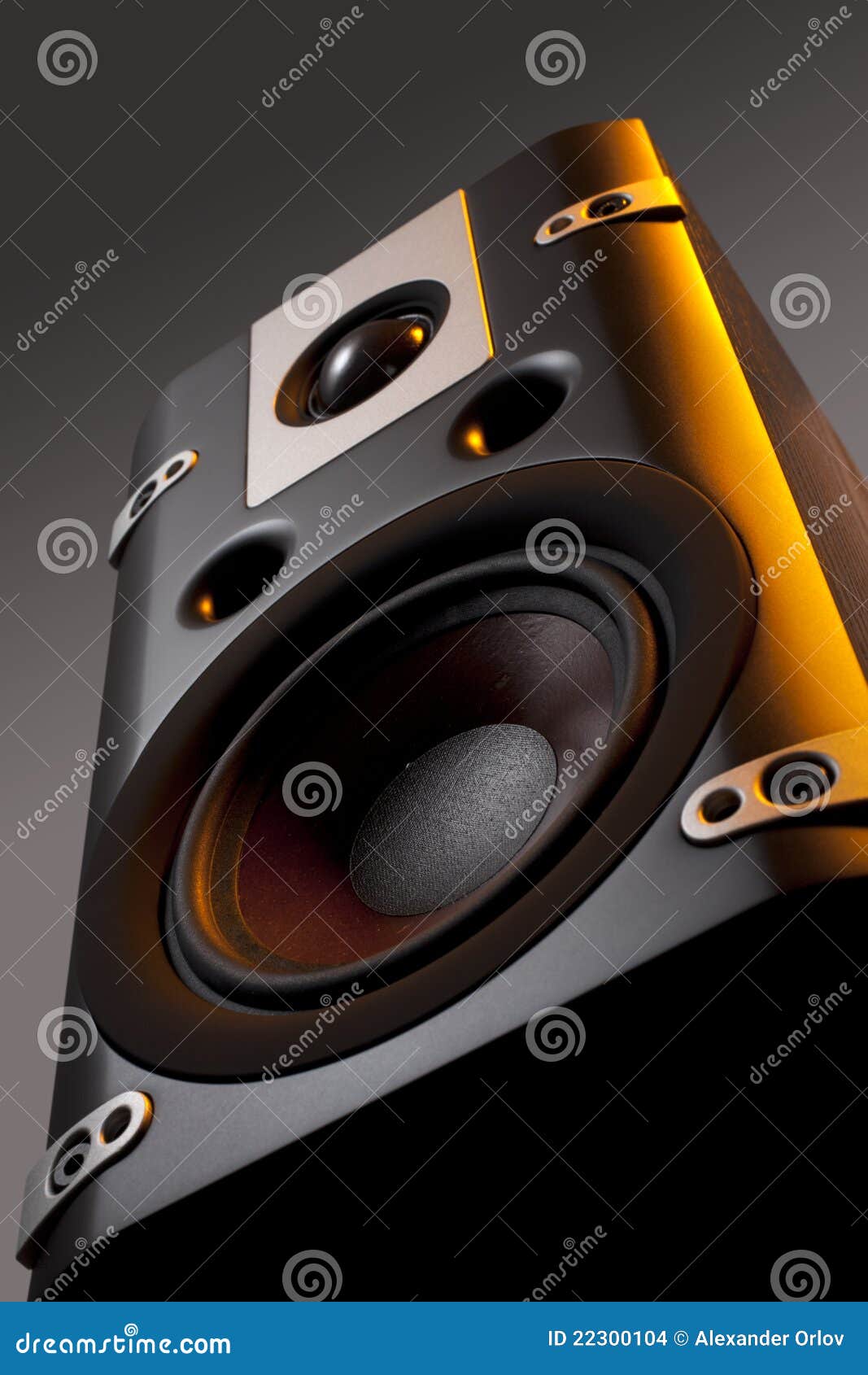 Black speakers stock photo. Image of isolated, audio 22300104
