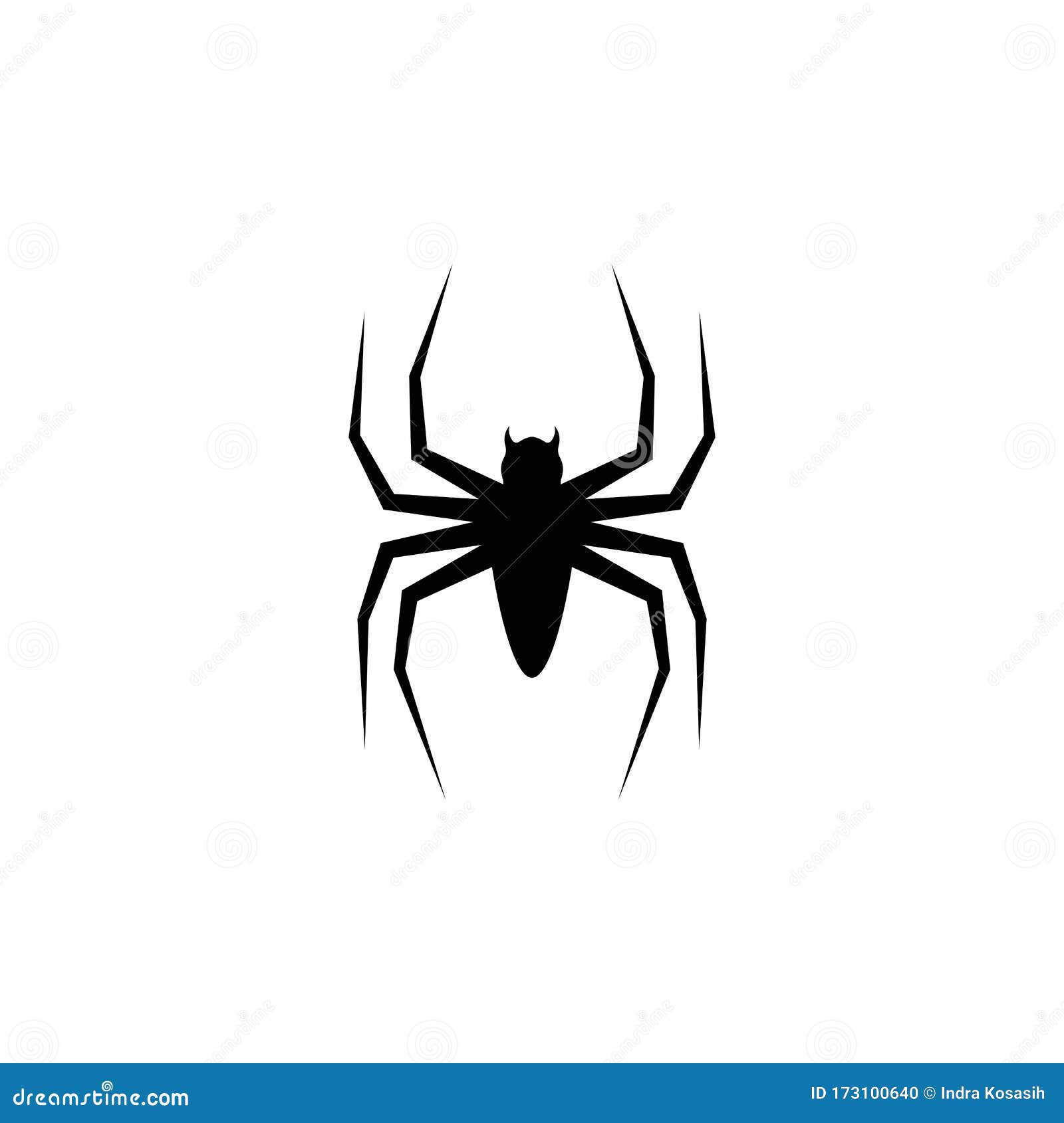 black spider logo template  icon 