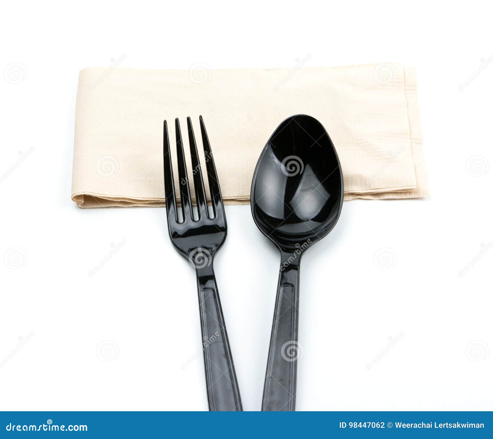 Black spoon and black fork stock photo. Image of instrument 98447062