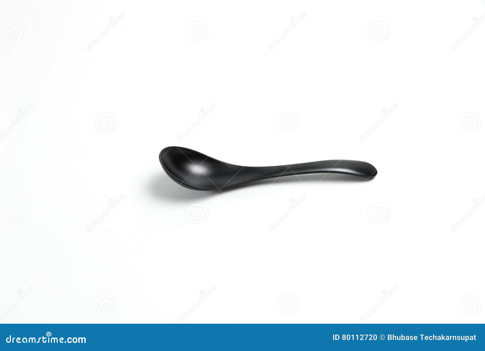 Black Spoon Isolated on White Background Stock Photo Image of wood