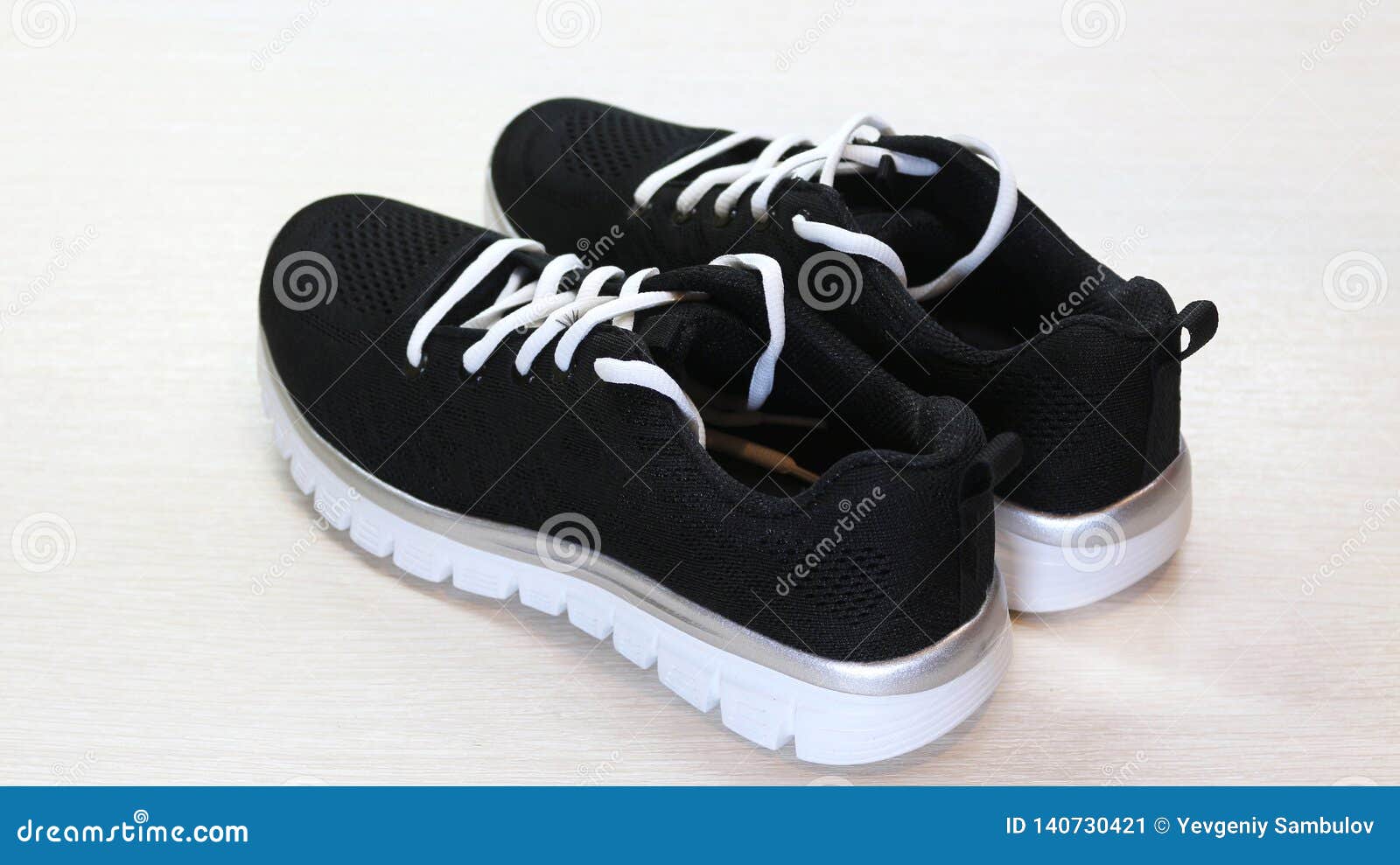 Black Sport Unisex Sneakers With White 