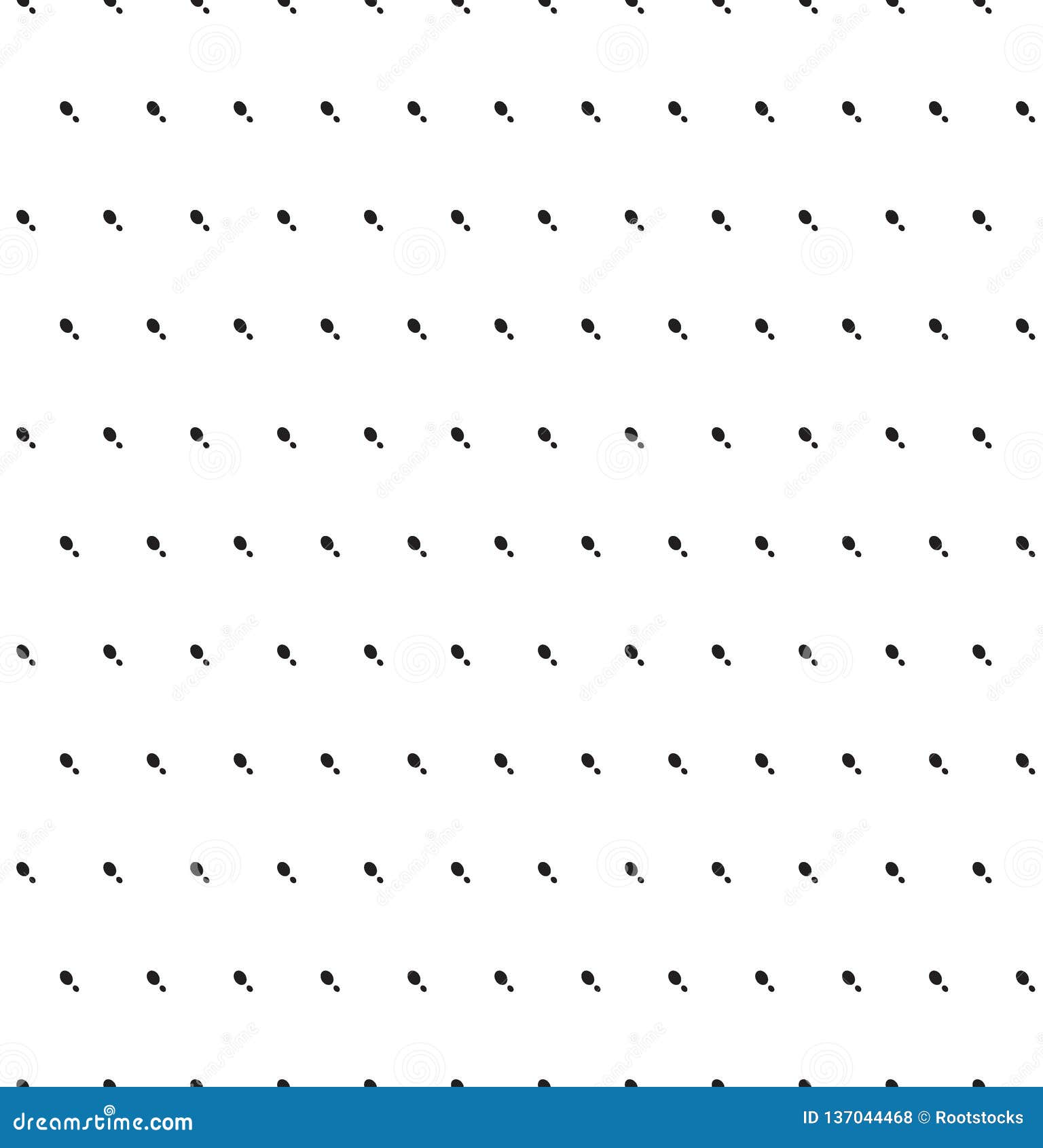 Black Spots on White Background. Seamless Pattern Stock Illustration