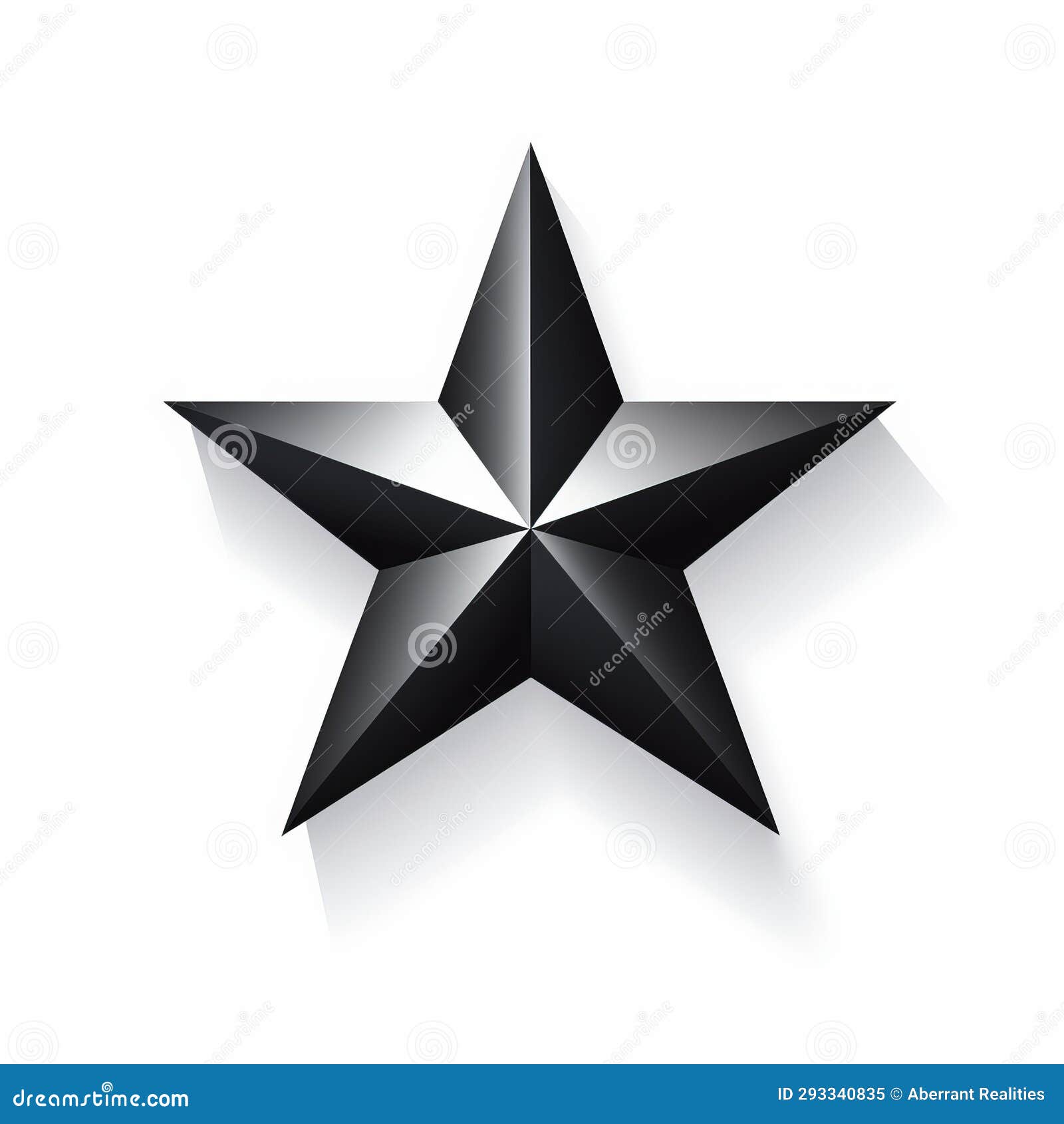 A Black Star on a White Background Stock Illustration Illustration of