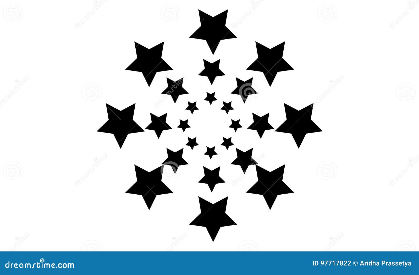Black Star on White Background Collection Stock Stock Vector