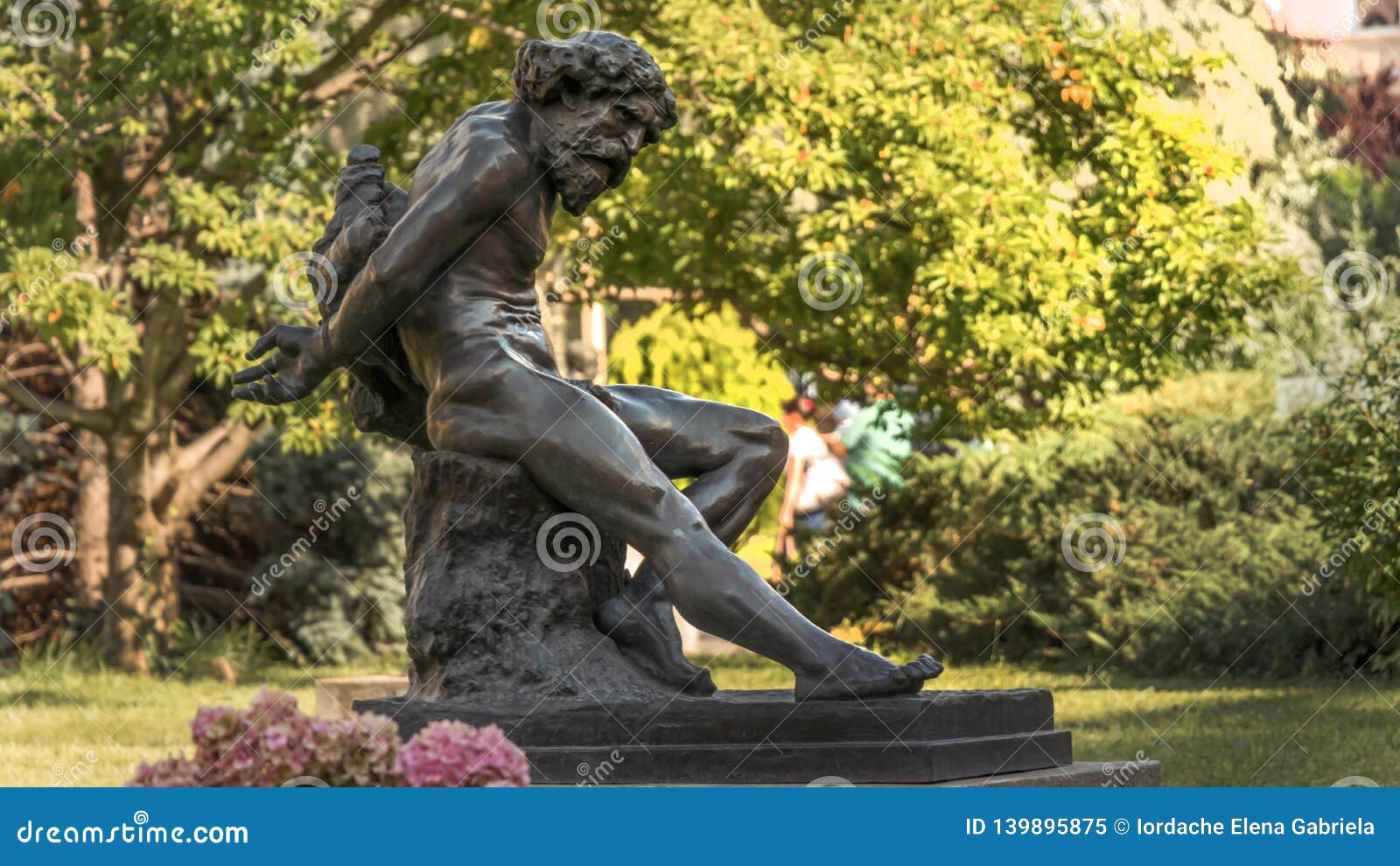 A Black Statue Standing in Park Stock Image Image of gomel, famous