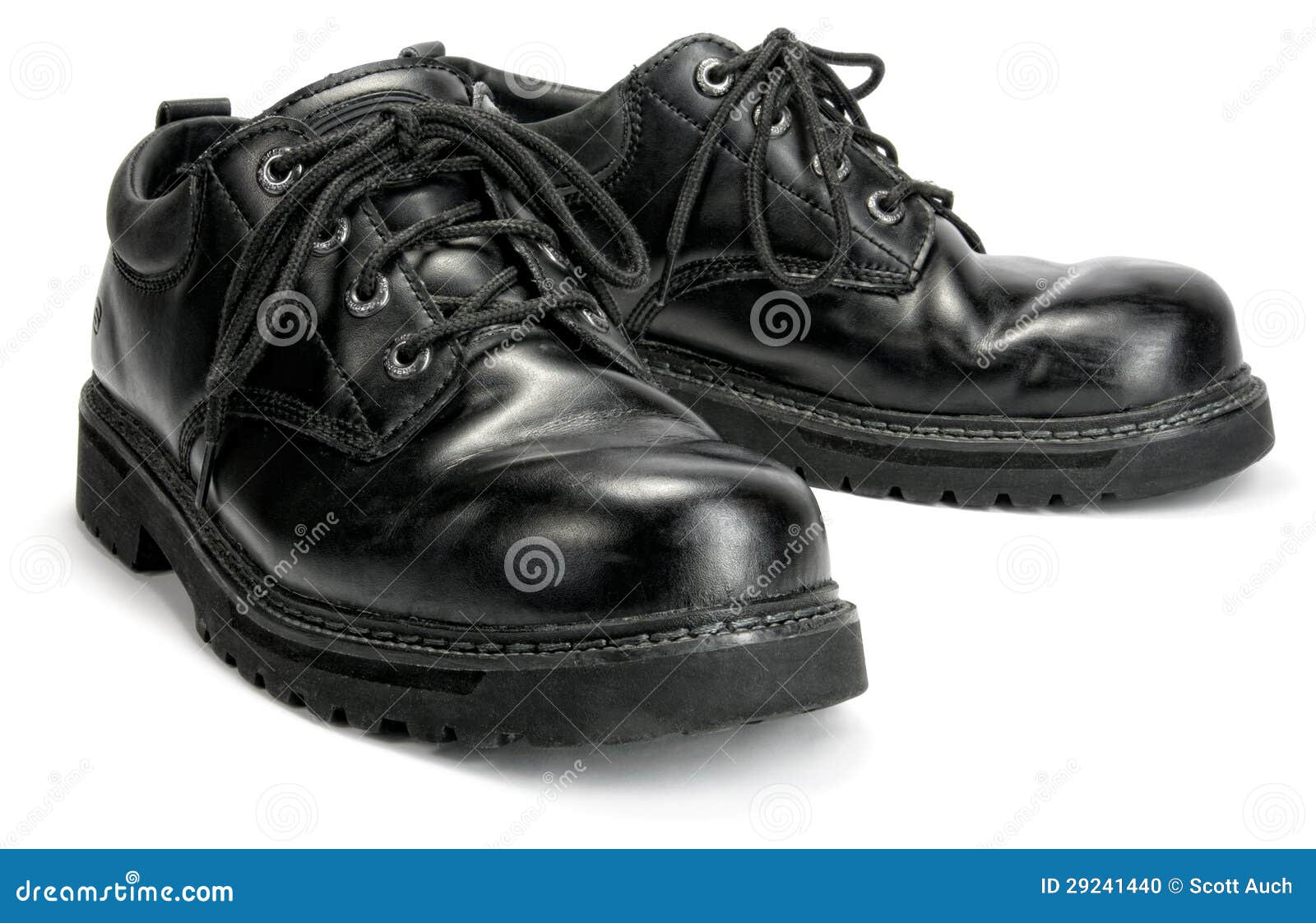 Black Steel toe Work shoes stock photo. Image of steeltoe - 29241440