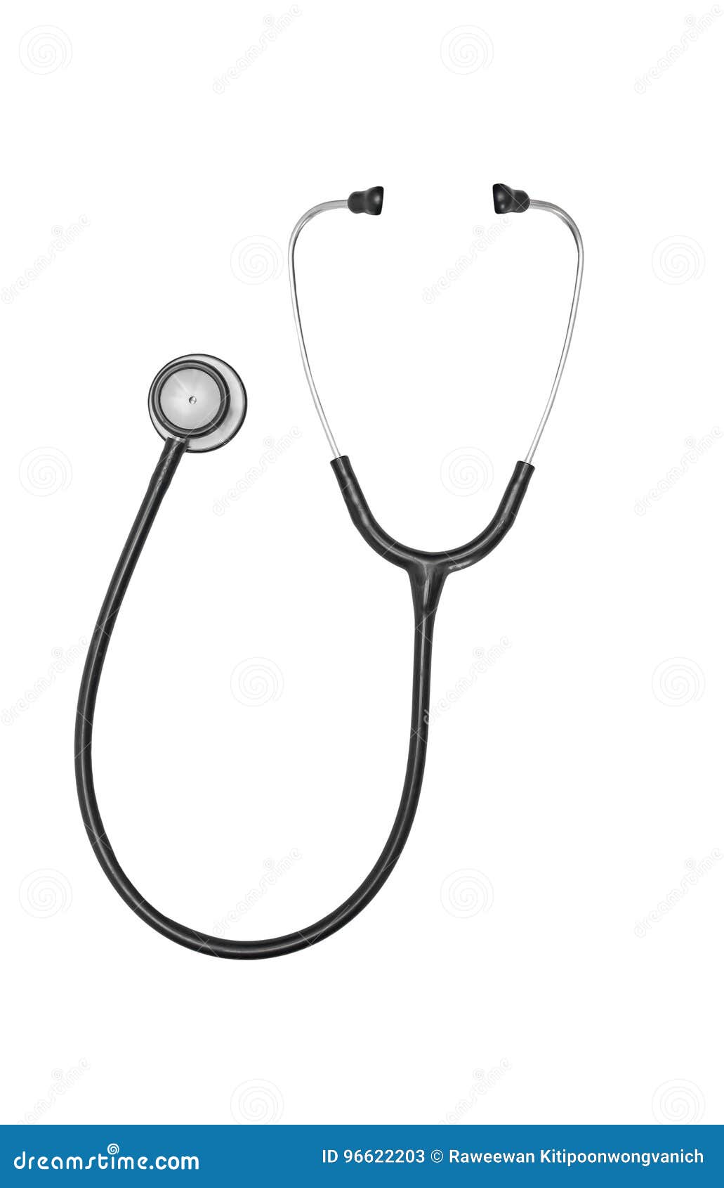 Black Stethoscope Isolated on White Stock Image - Image of cardiology ...