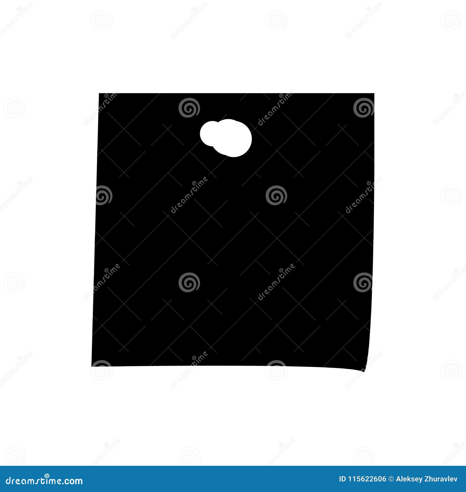 Black sticky note isolated on background template Vector Image