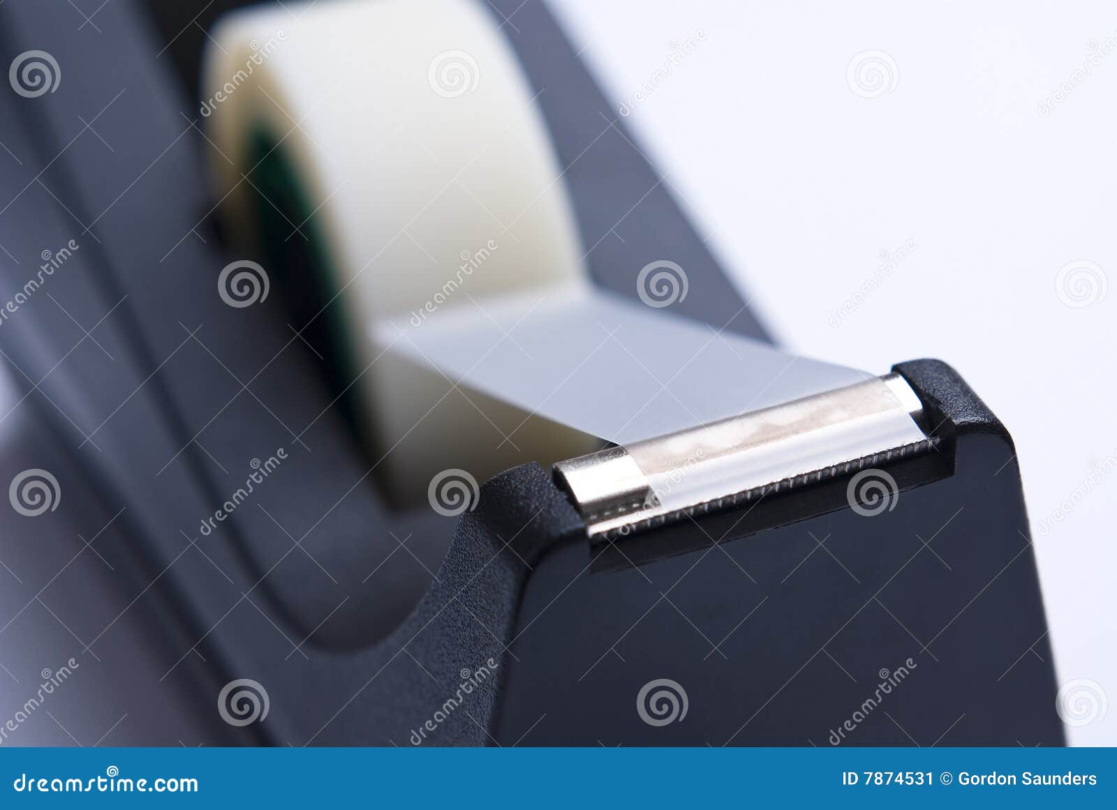 Black Sticky Tape Dispenser Stock Image Image of school, background