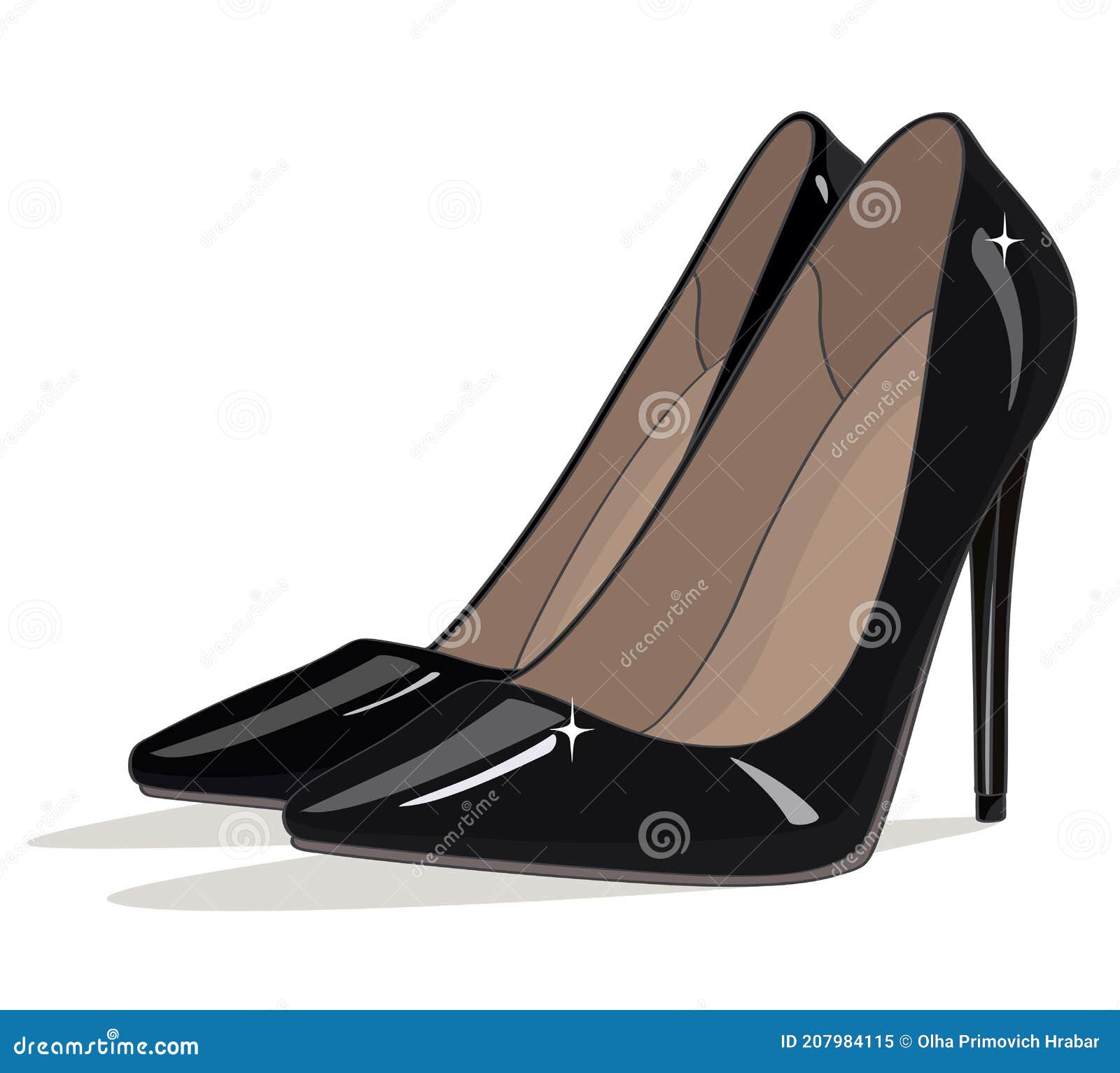 Black Stiletto Heels Vector Illustration Stock Vector - Illustration of ...