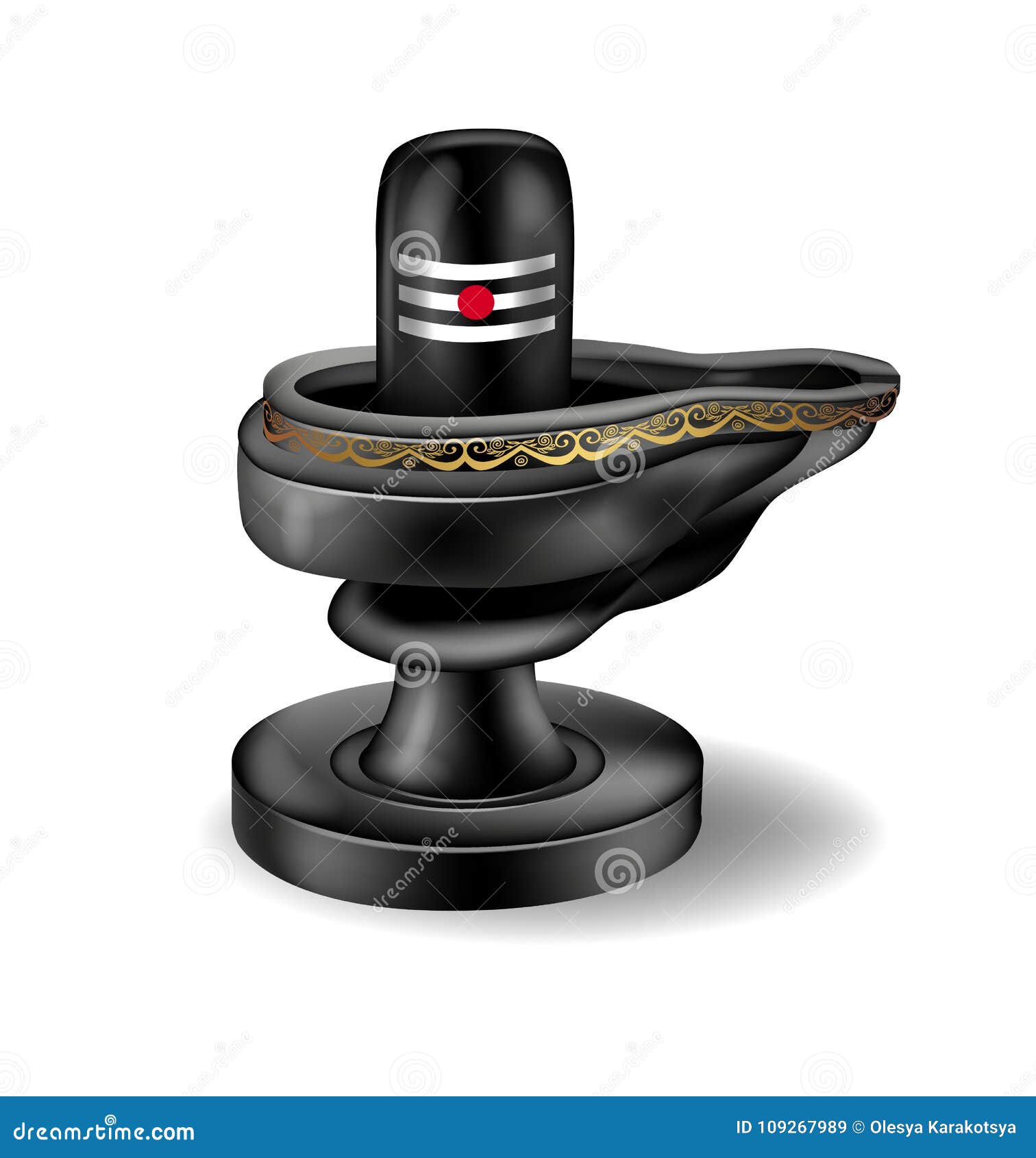 Black Stone Lord Shiva Lingam Stock Vector - Illustration of ...