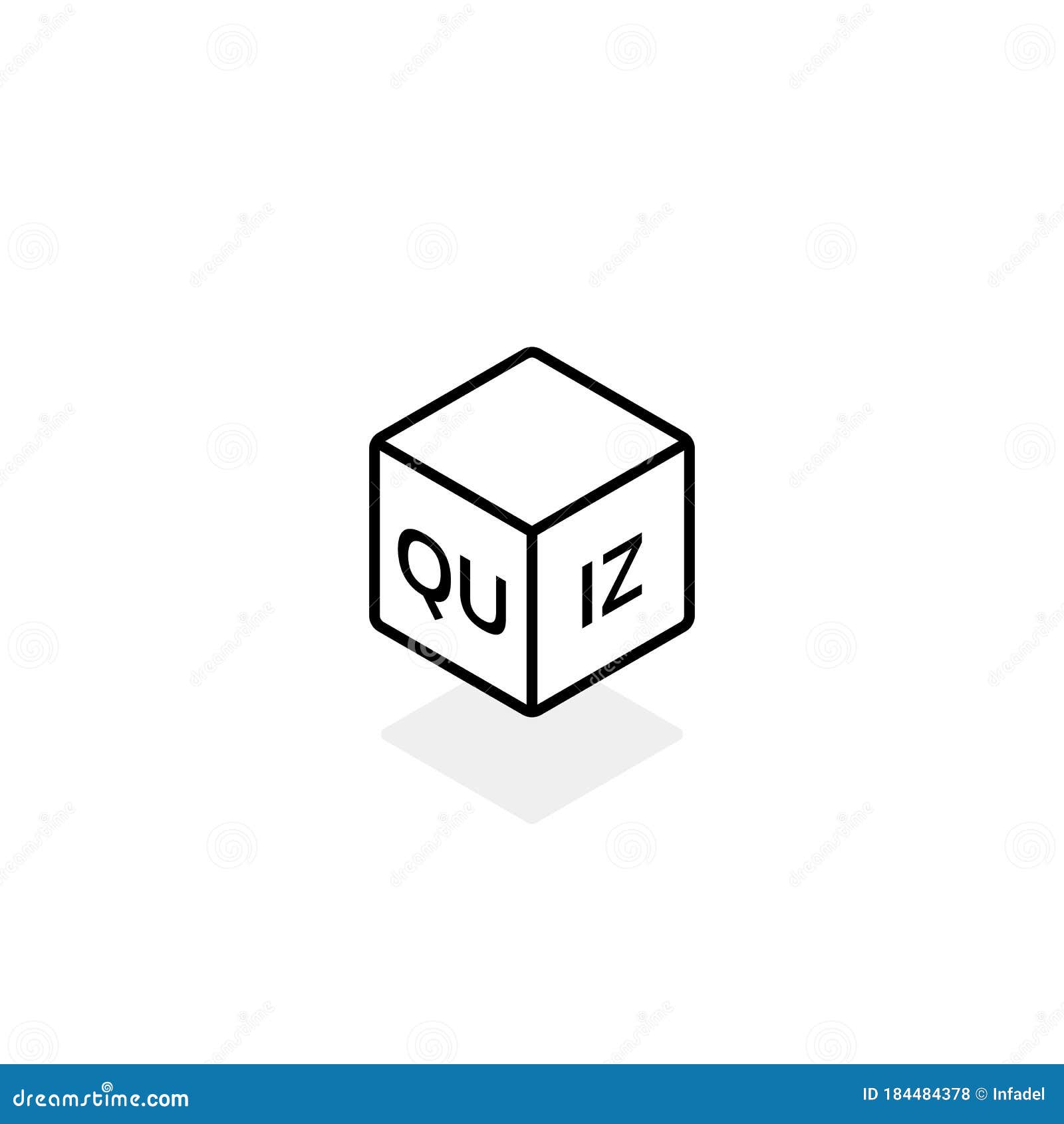 black stroke quiz minimal logo
