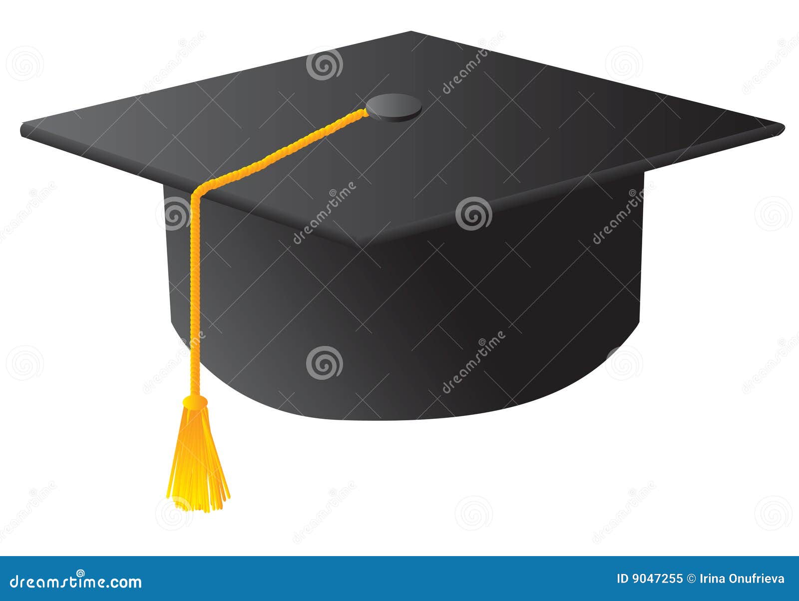 The Black Student Graduation Hat Stock Vector - Illustration of ...