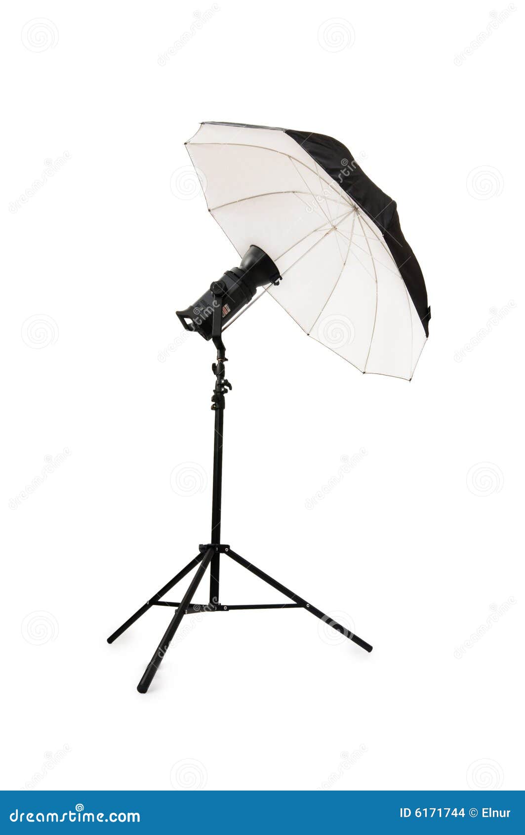 Black studio umbrella stock photo. Image of monolight 6171744