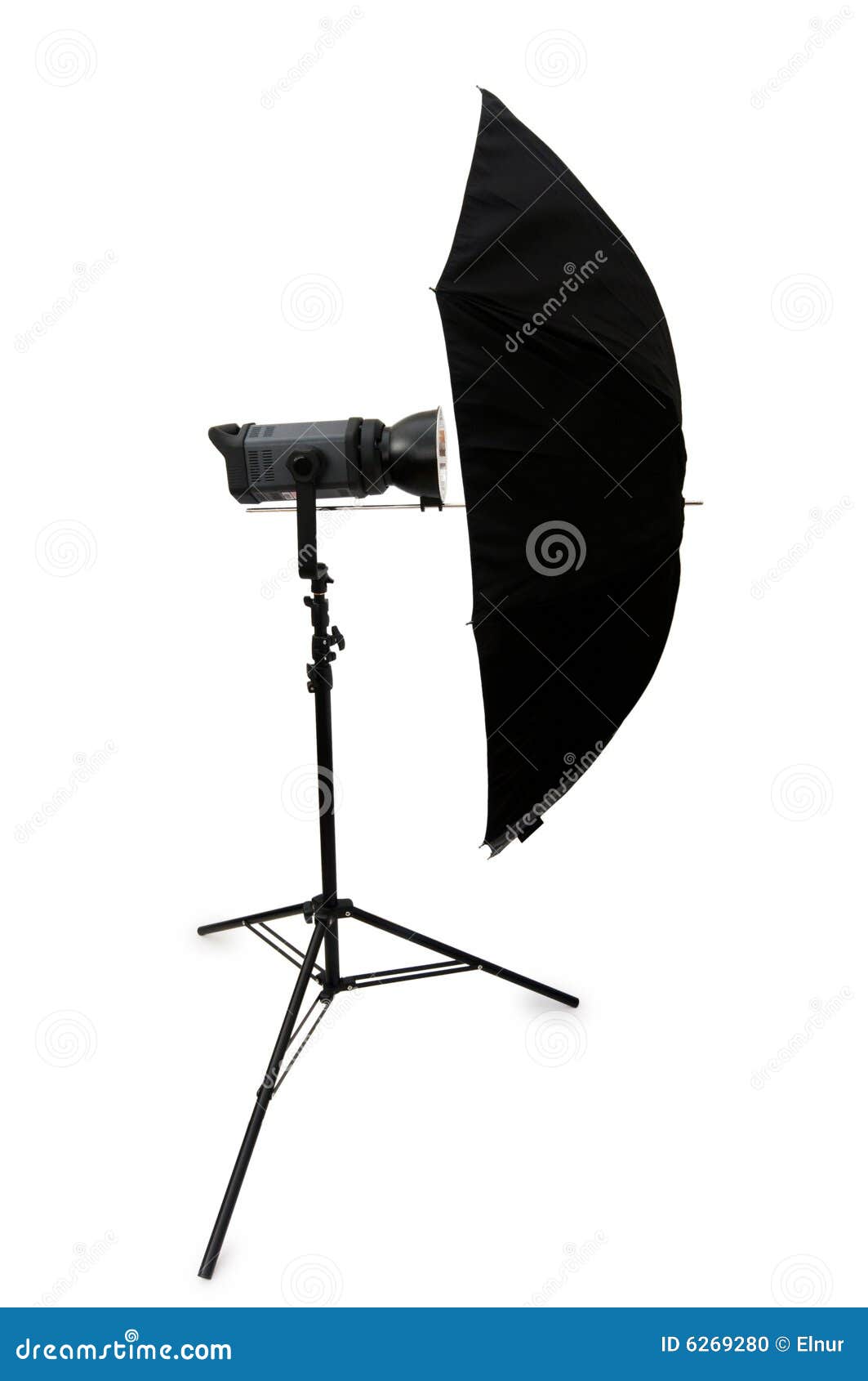 Black Studio Umbrella Isolated Stock Photo Image of camera, snoot