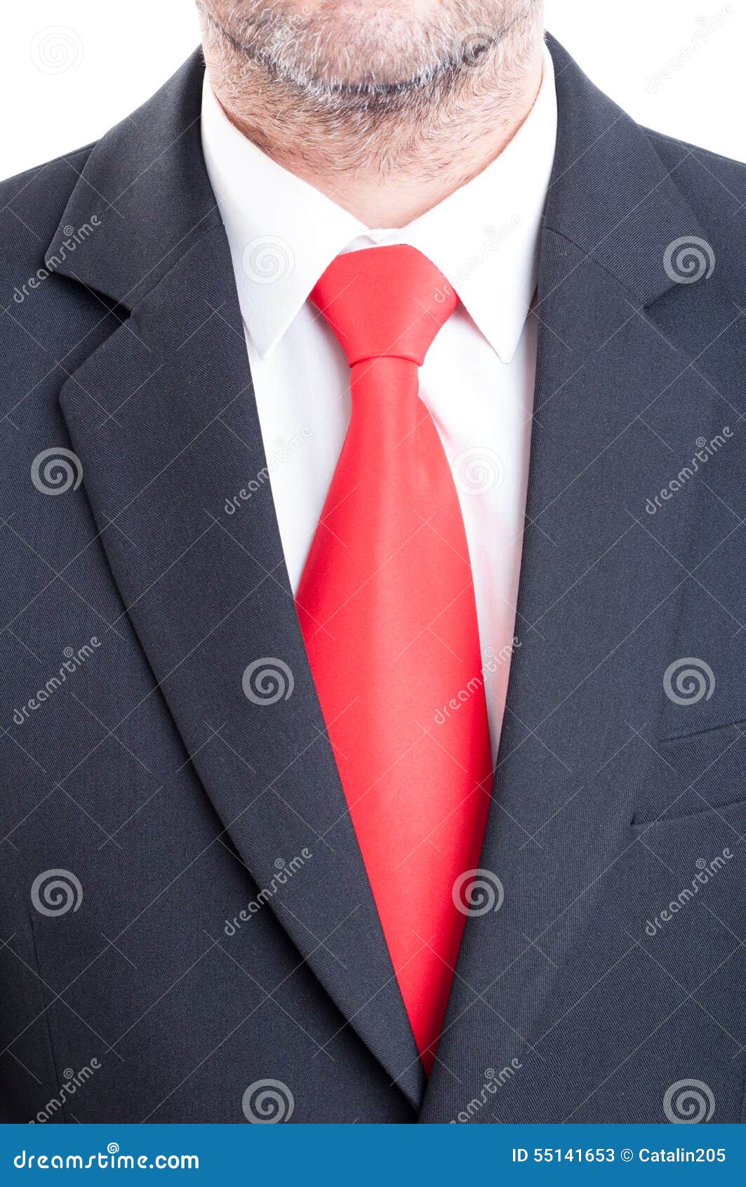 Black Suit, Red Tie, and White Shirt Stock Image - Image of manager
