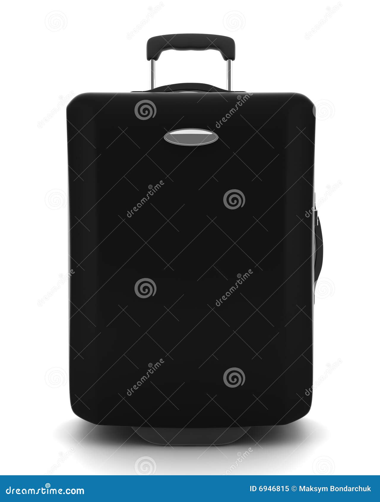 Black Suitcase Isolated on White Stock Image Image of luggage