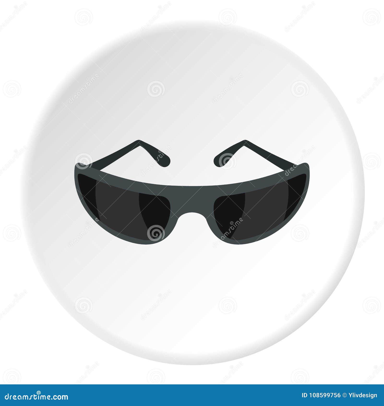 Black Sunglasses Icon Circle Stock Vector Illustration of modern
