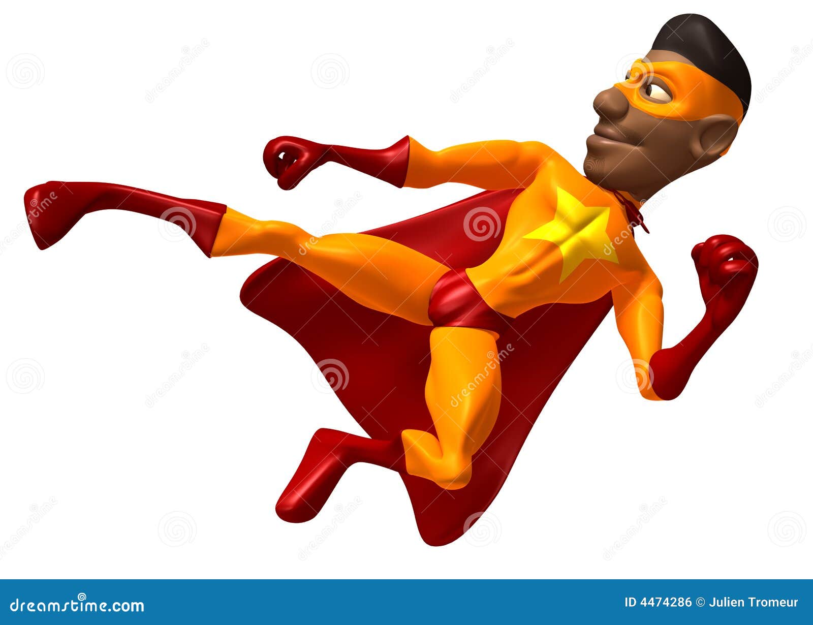 Black superhero stock illustration. Illustration of human - 4474286