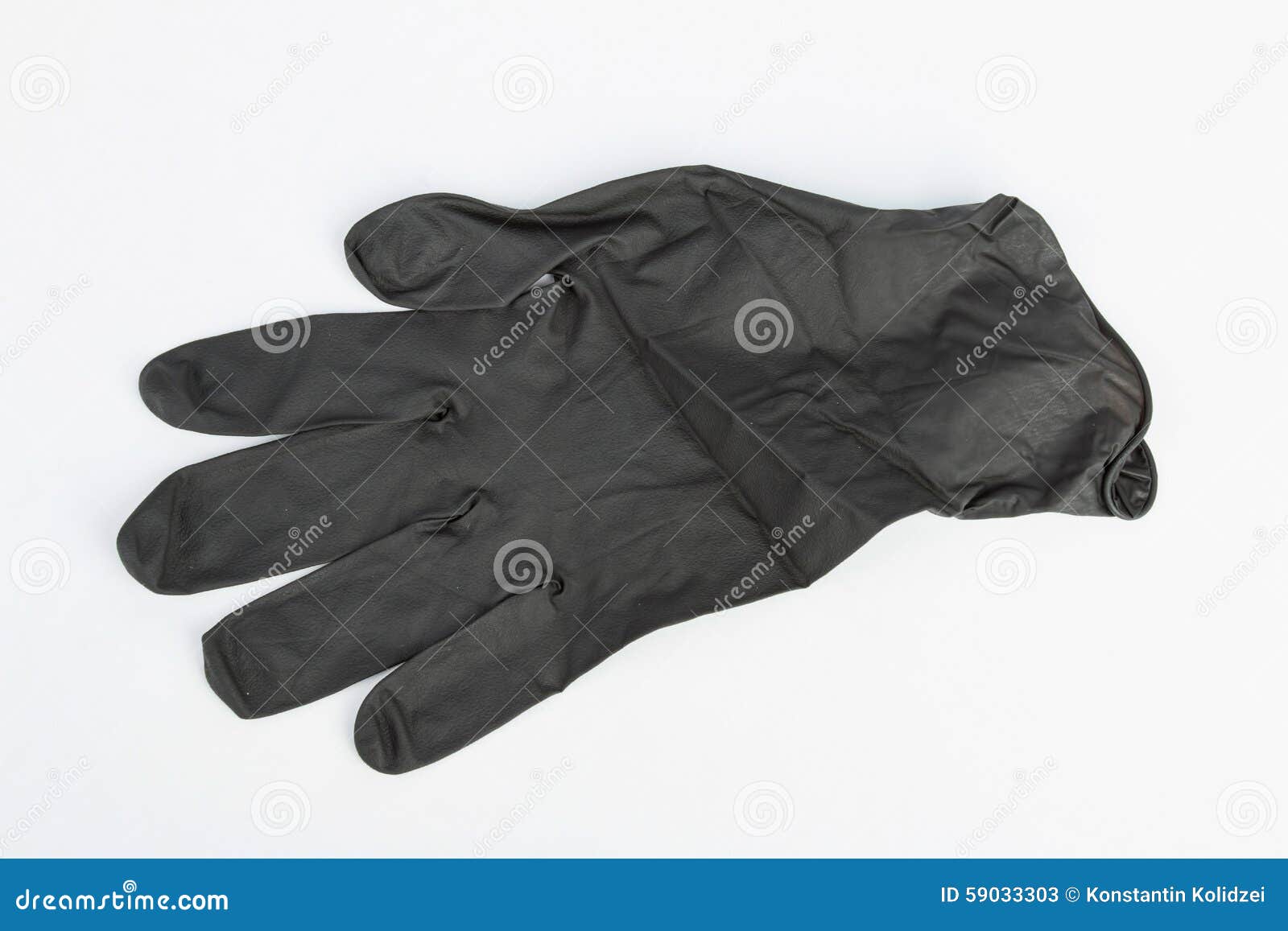 Black Surgical Latex Glove. Stock Image Image of medical, protective