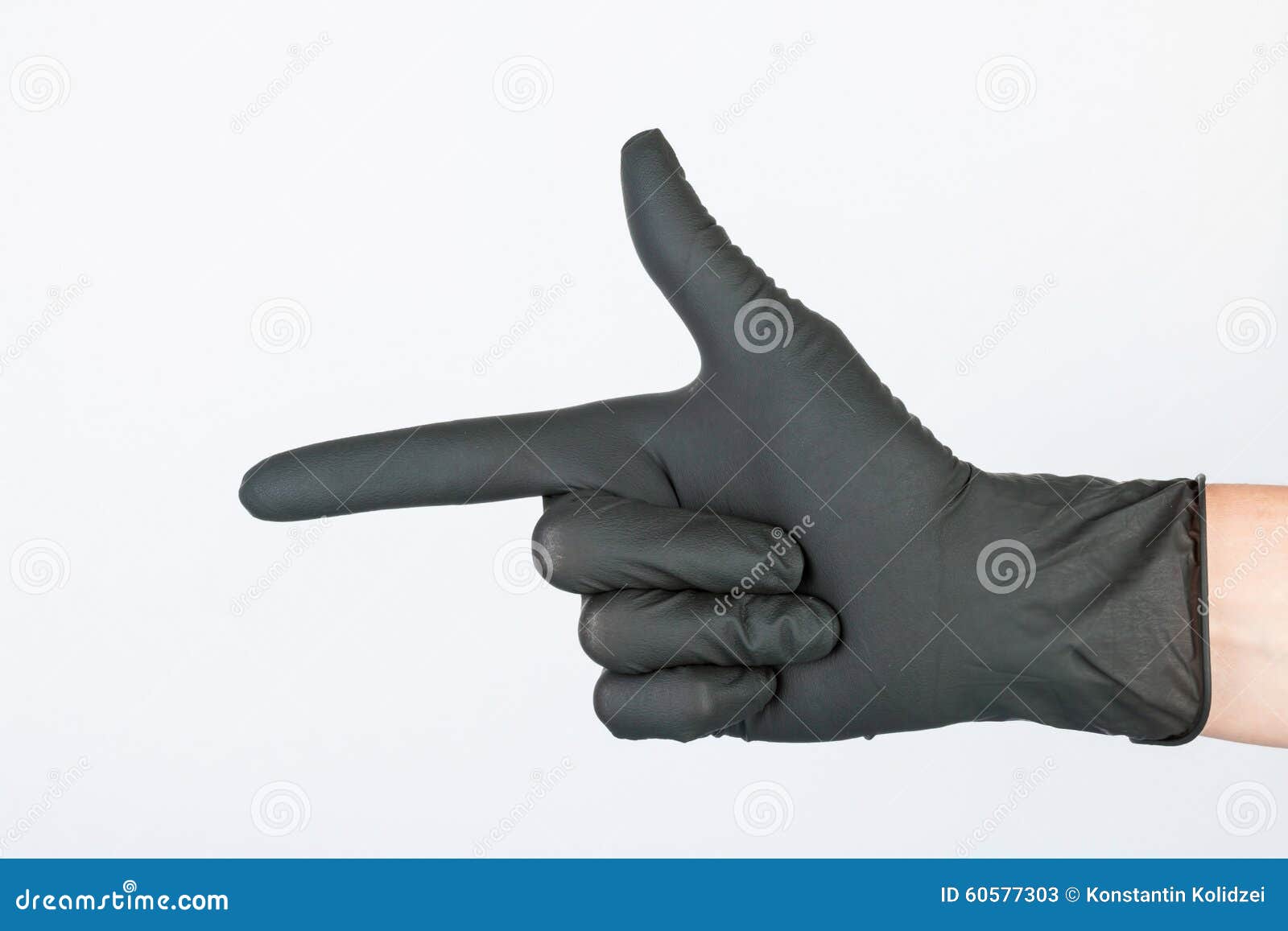 Black Surgical Latex Glove. Stock Image Image of gesture, protective