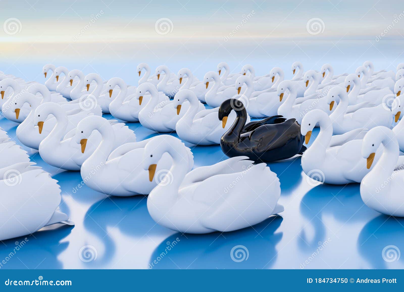 Black Swan Event - Term for a Very Seldom with a Major Effect Often in a Stock Market Crash. Stock Illustration - Illustration of crowd: 184734750