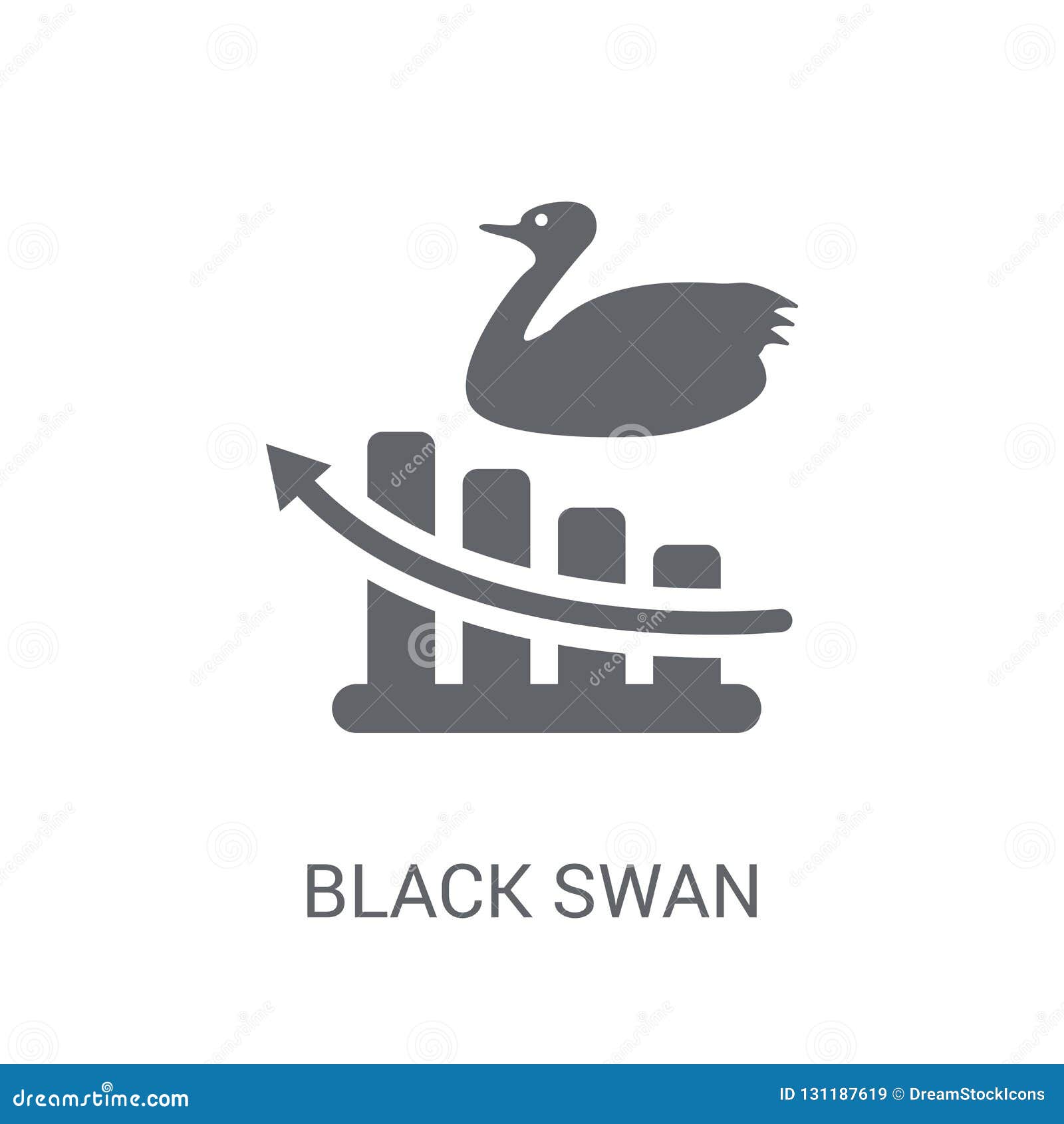 Black Swan Icon. Black Swan Logo Concept on White Background from Business Stock Vector - Illustration of nature, vector: 131187619