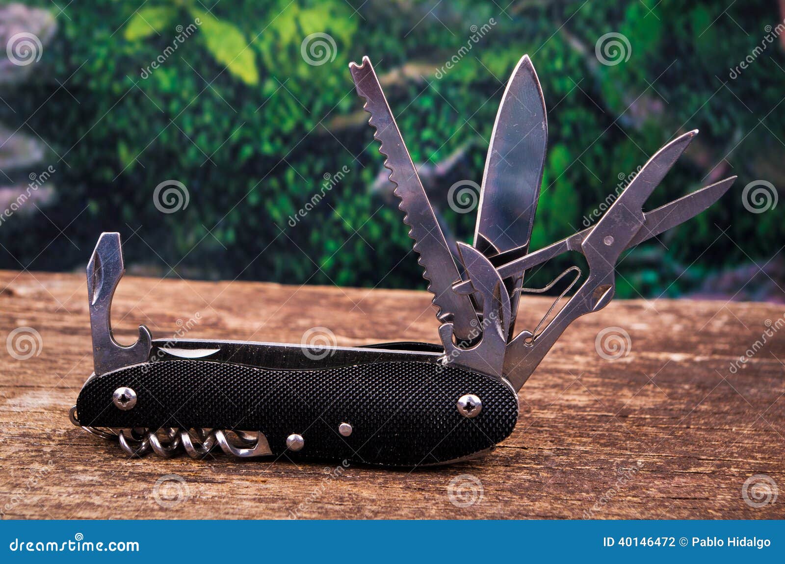 Black Swiss Army Knife Multitool Stock Photo Image of scouts