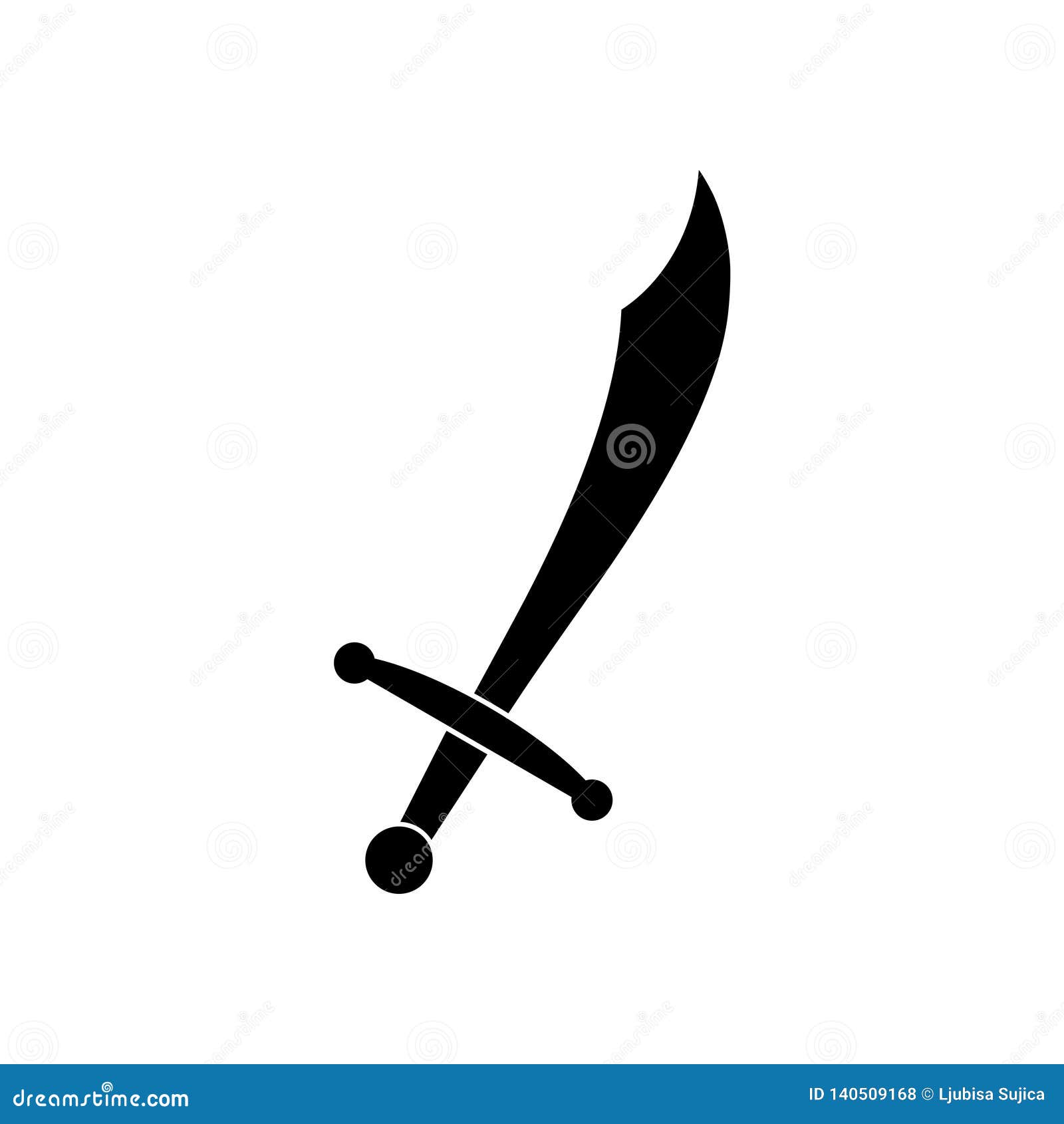 Black Sword Icon Or Logo Stock Illustration Illustration Of Pirate