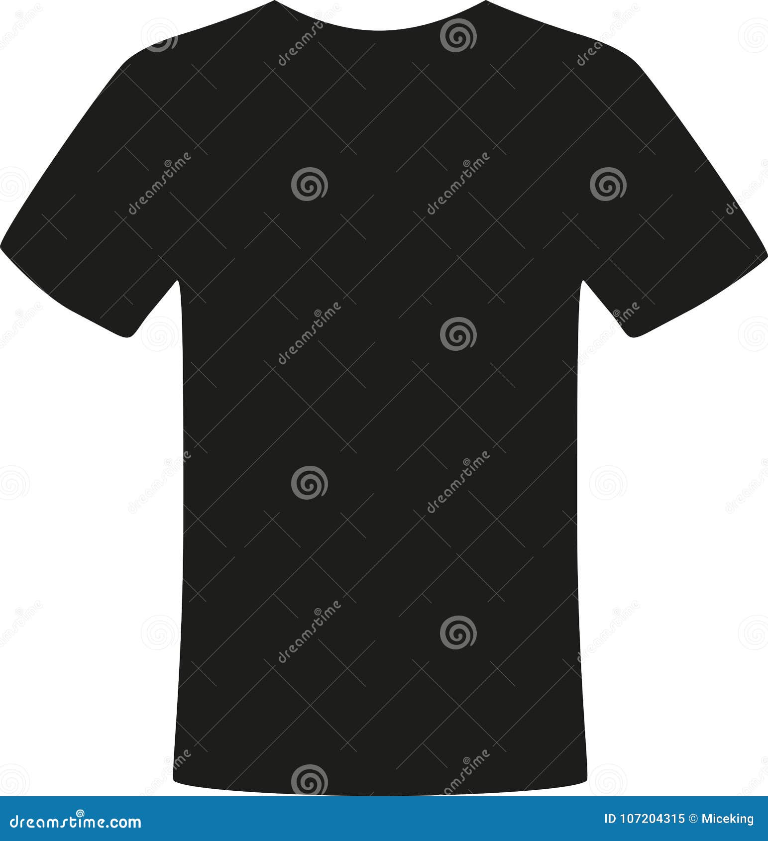 Black T-Shirt clothes stock vector. Illustration of pictogram - 107204315