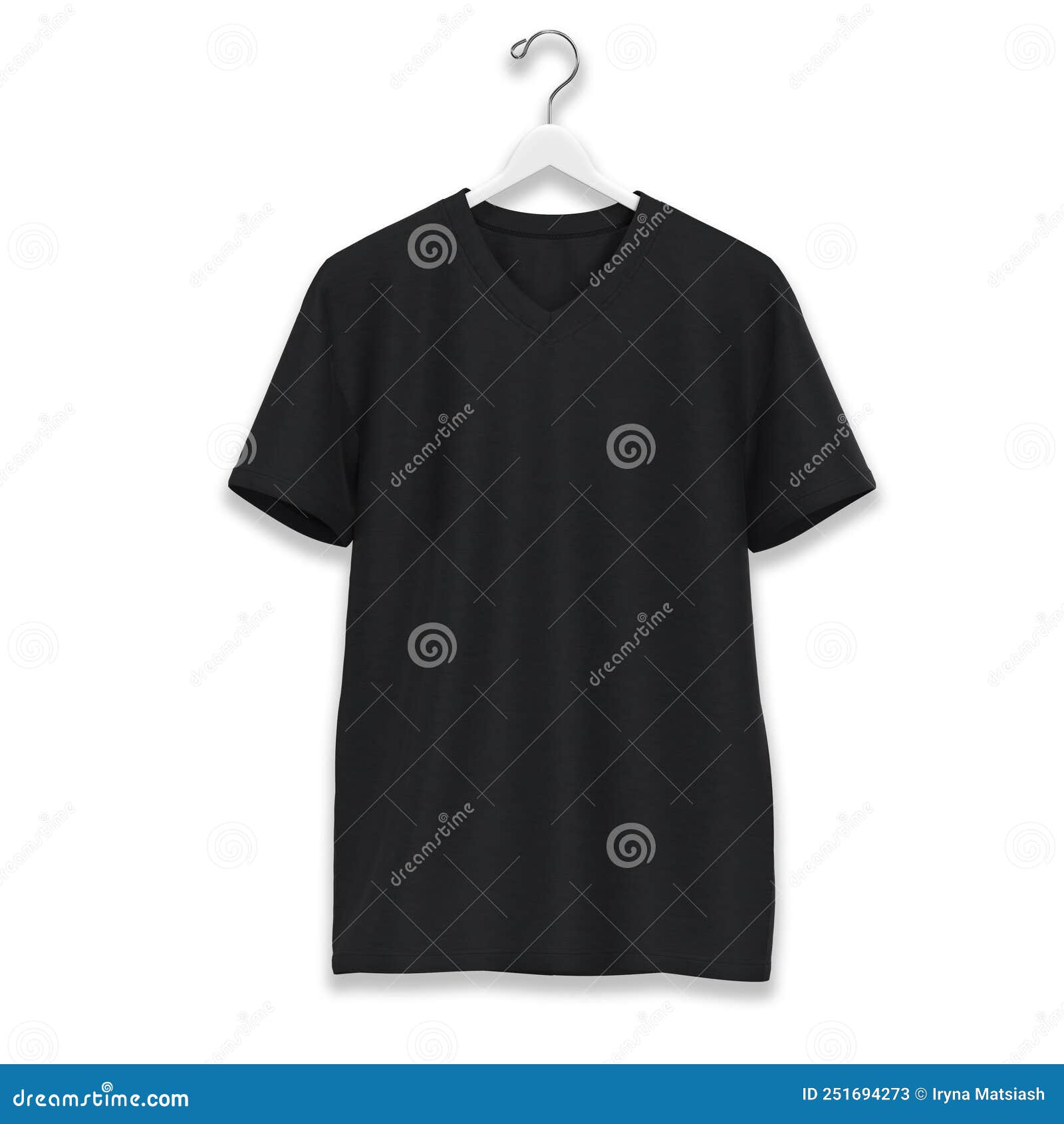 Black Tshirt on a Hanger. 3D Rendering, Mockup Stock Illustration Illustration of cotton