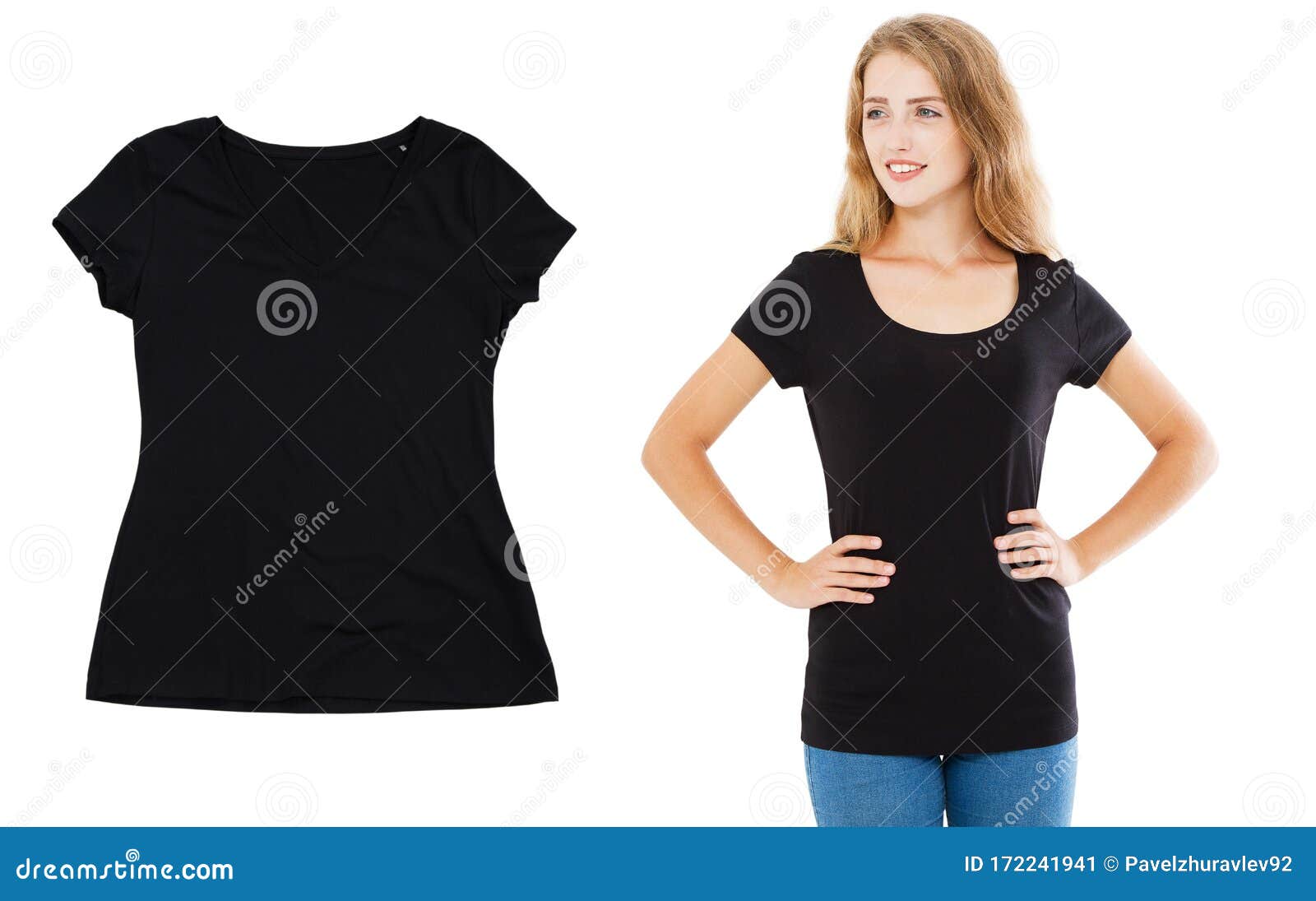 Download Black T-shirt Mock Up Close Up Options On White Background ...