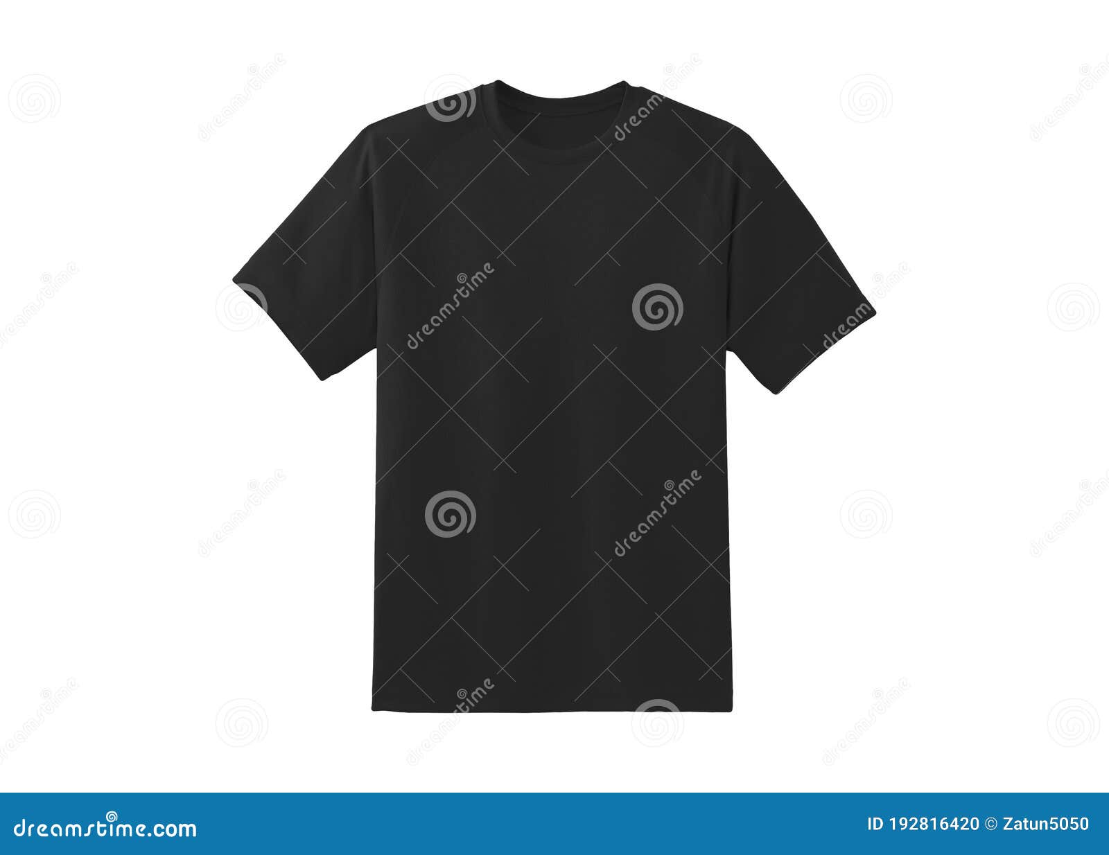 black t shirt plain on white background