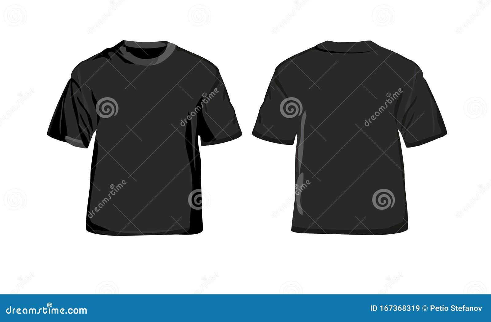 Black t-shirt template stock vector. Illustration of design - 167368319