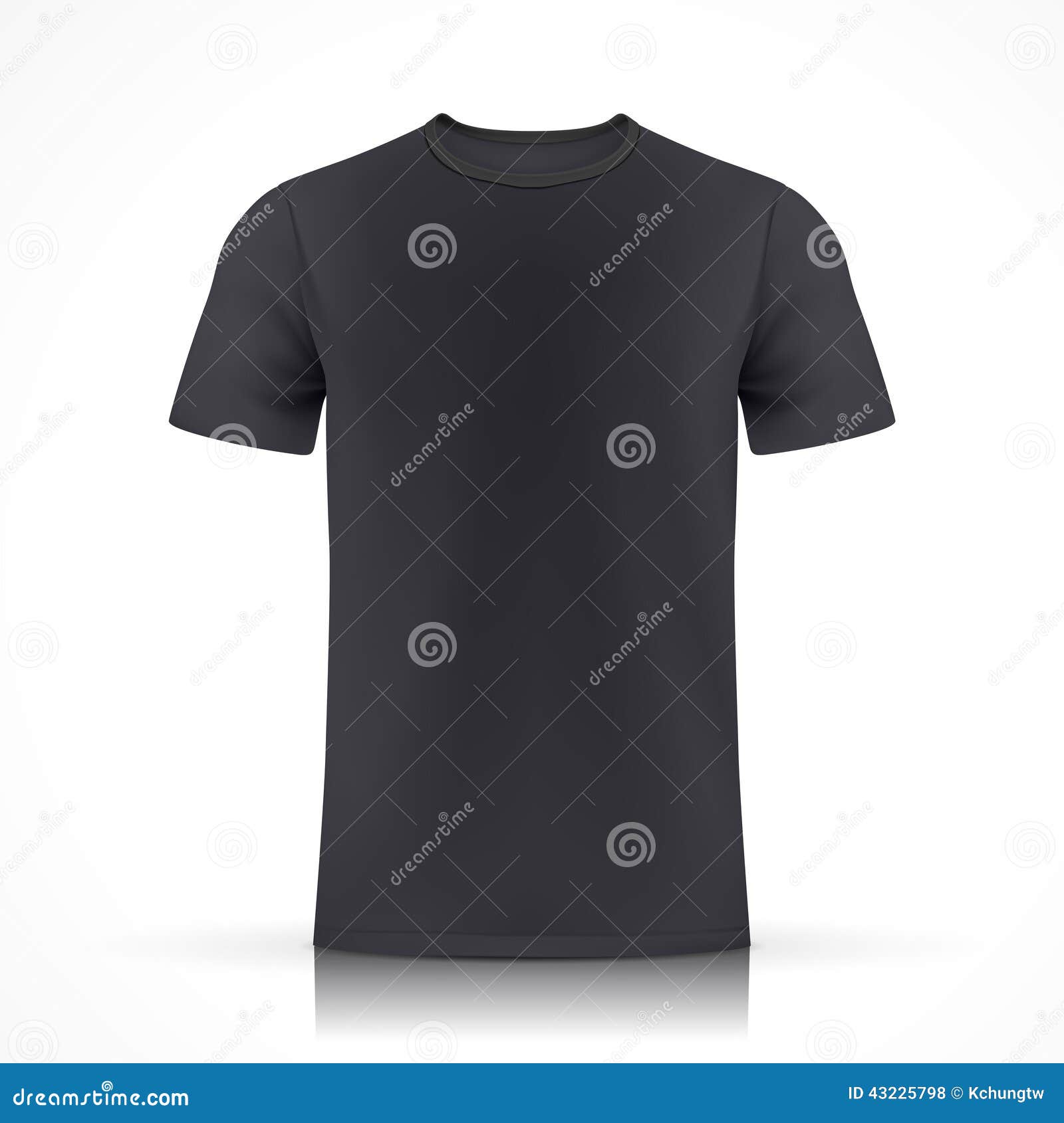 Black T-shirt template stock vector. Illustration of advertisement ...