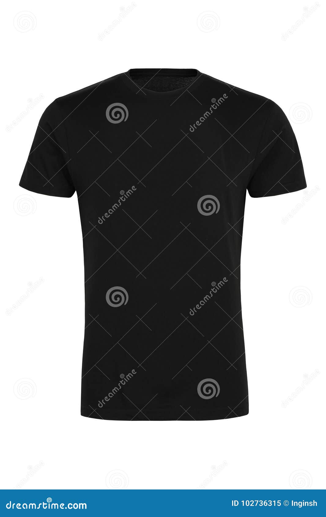 Black T-shirt stock image. Image of dress, unisex, front - 102736315