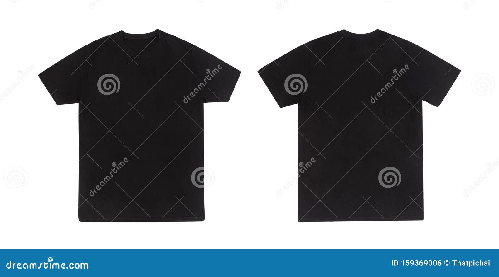 plain black t shirt side view