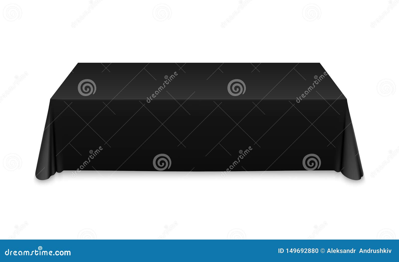 Download Black Tablecloth On The Table Empty Mockup Stock Vector ...