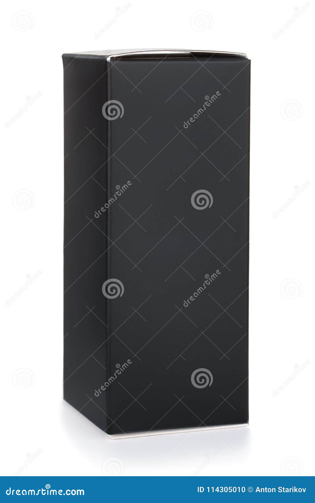 Black tall packaging box stock photo. Image of high 114305010