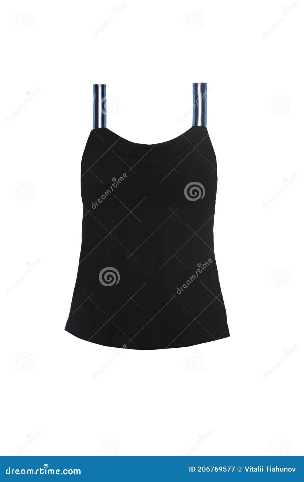 Black Tank Top Isolated on White Stock Image Image of background, sportswear 206769577