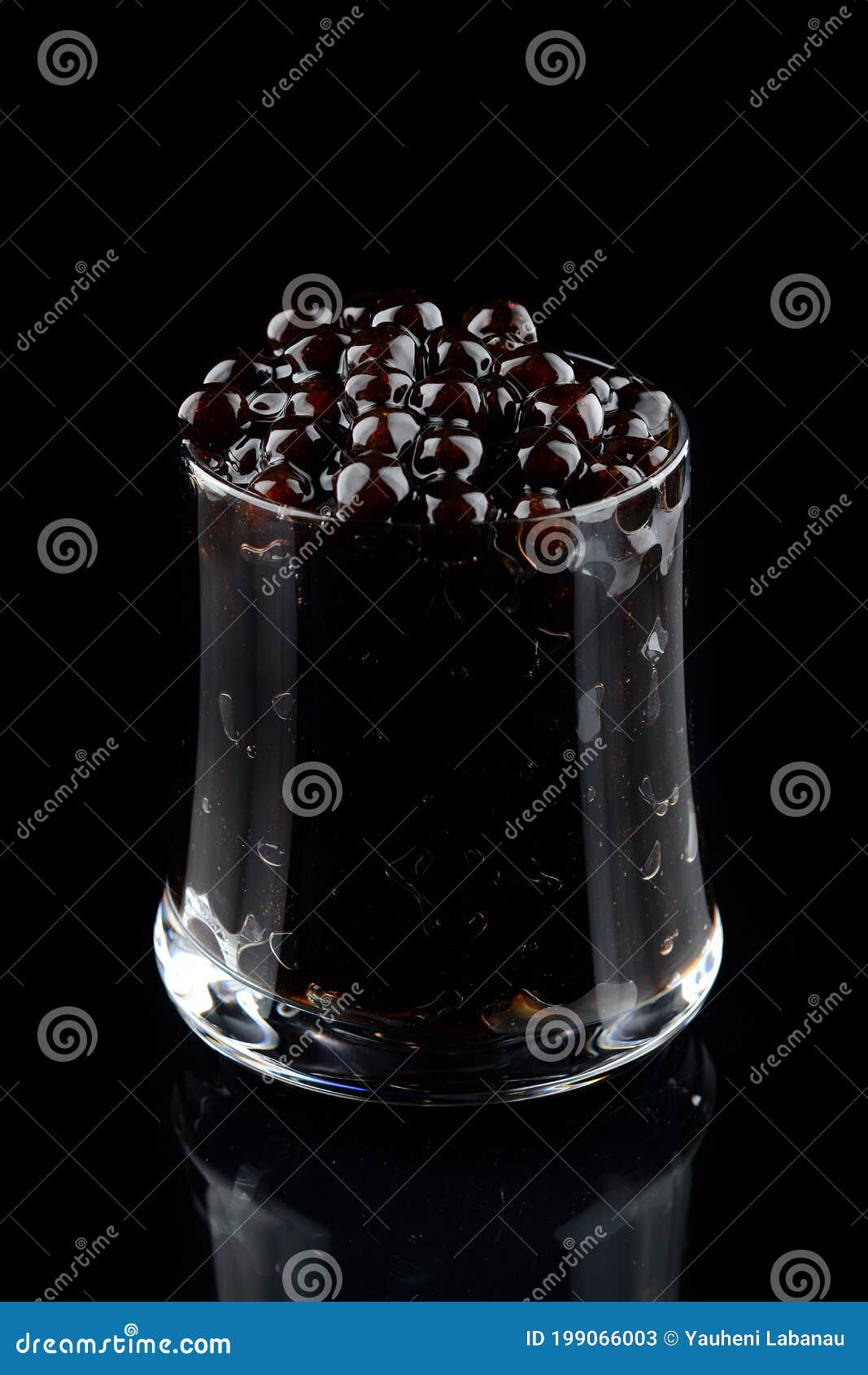 Black Tapioca Pearls for Bubble Tea Stock Image Image of sugar
