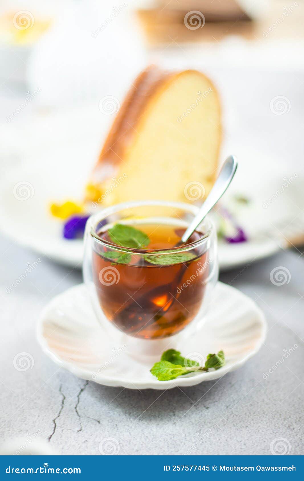 Black Tea with Cakes on the Table. Stock Image Image of liqueur, meal