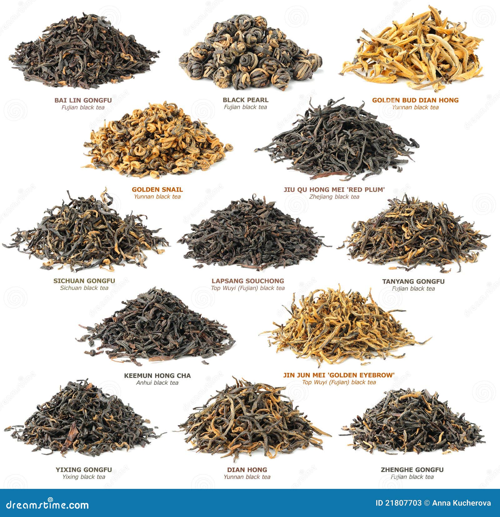 Black tea collection stock image. Image of healthy, heap 21807703
