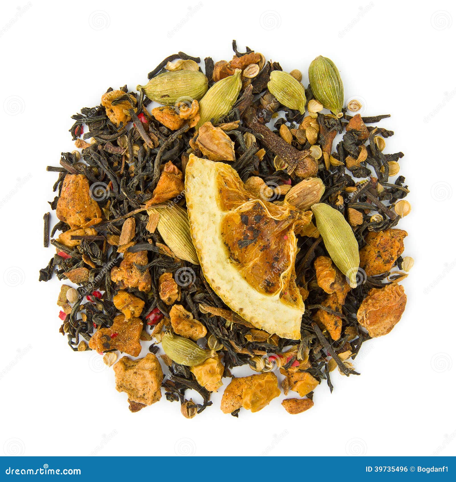 Black tea Orange Cookies stock photo. Image of isolated 39735496