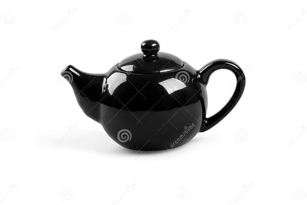 Black Tea Pot on White Background Stock Photo Image of british