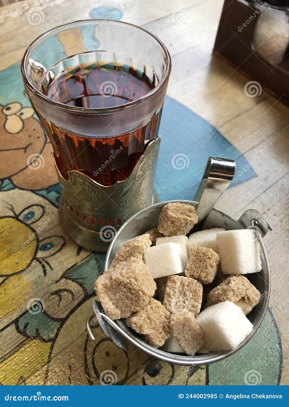 Black tea with sugar View stock image. Image of breakfast 244002985
