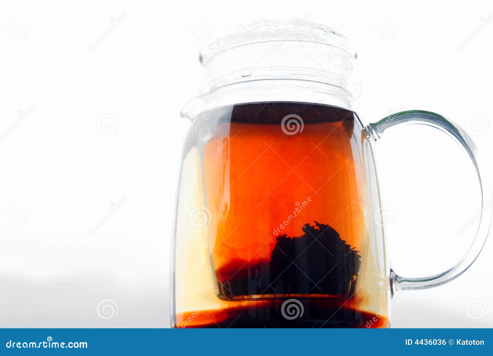 Black tea and teapot stock photo. Image of cingalese, glass 4436036