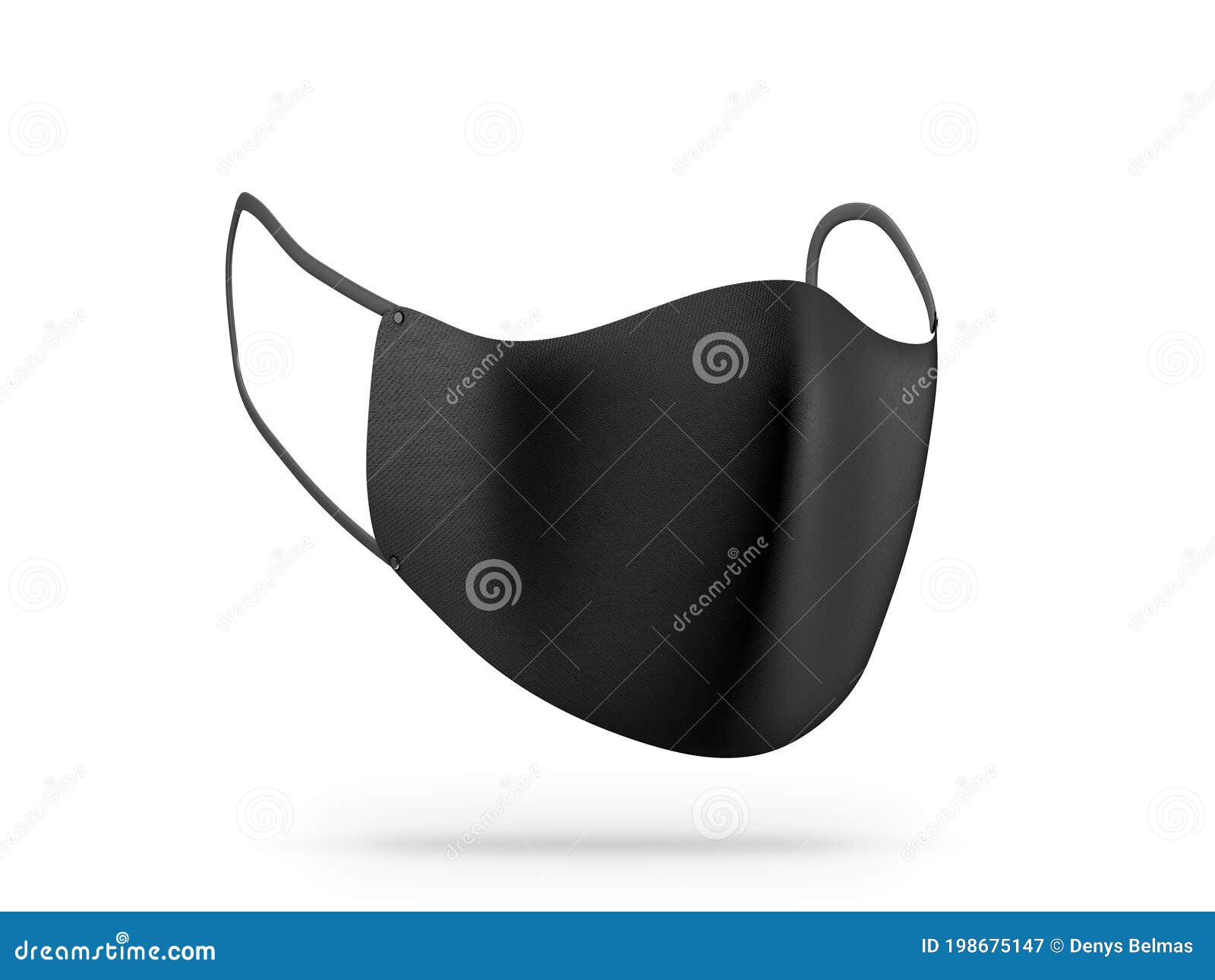 Download Black Textile Face Mask Mockup Front Half Side View ...