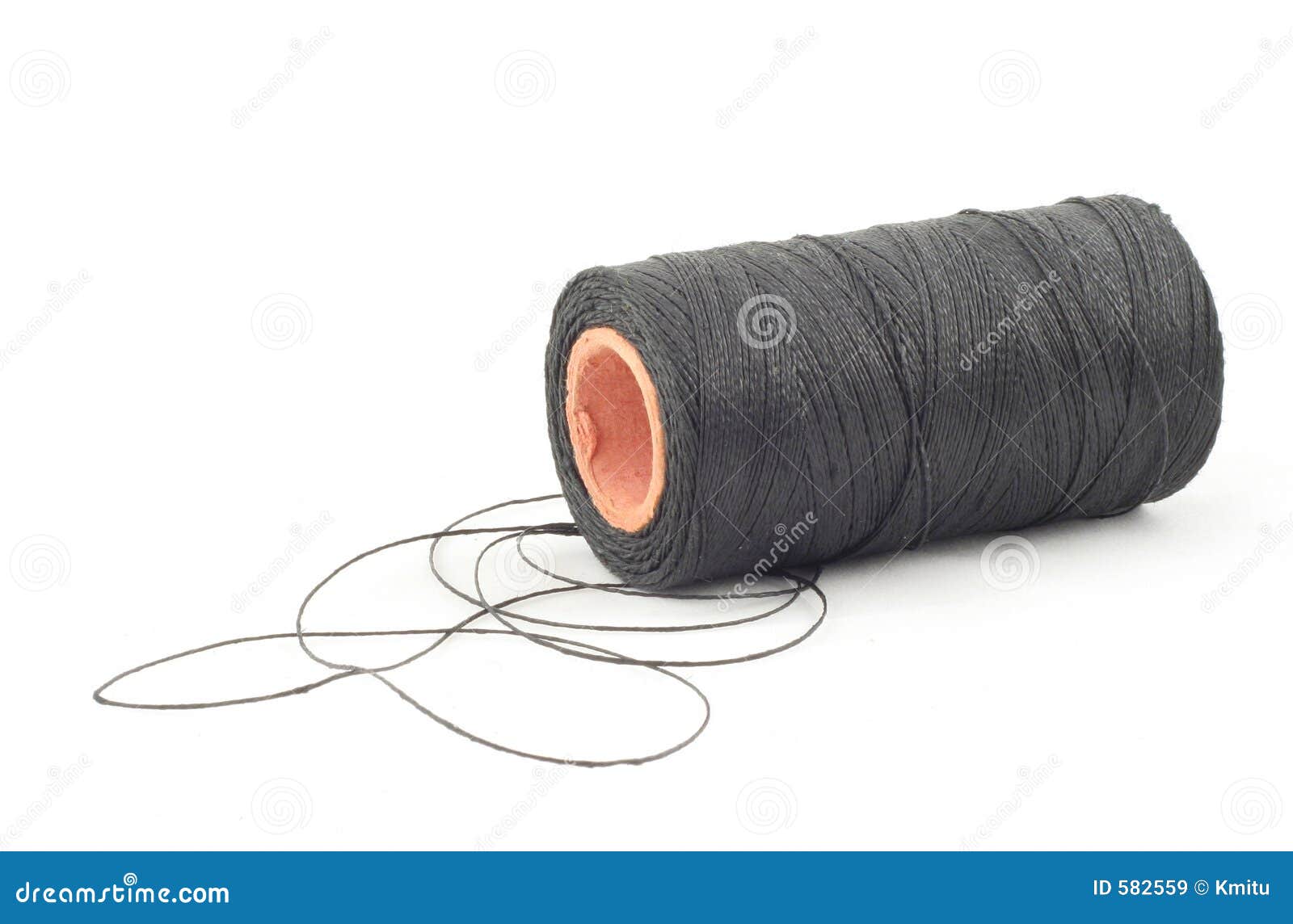 Black Thread with Needle and Buttons Stock Image - Image of sports