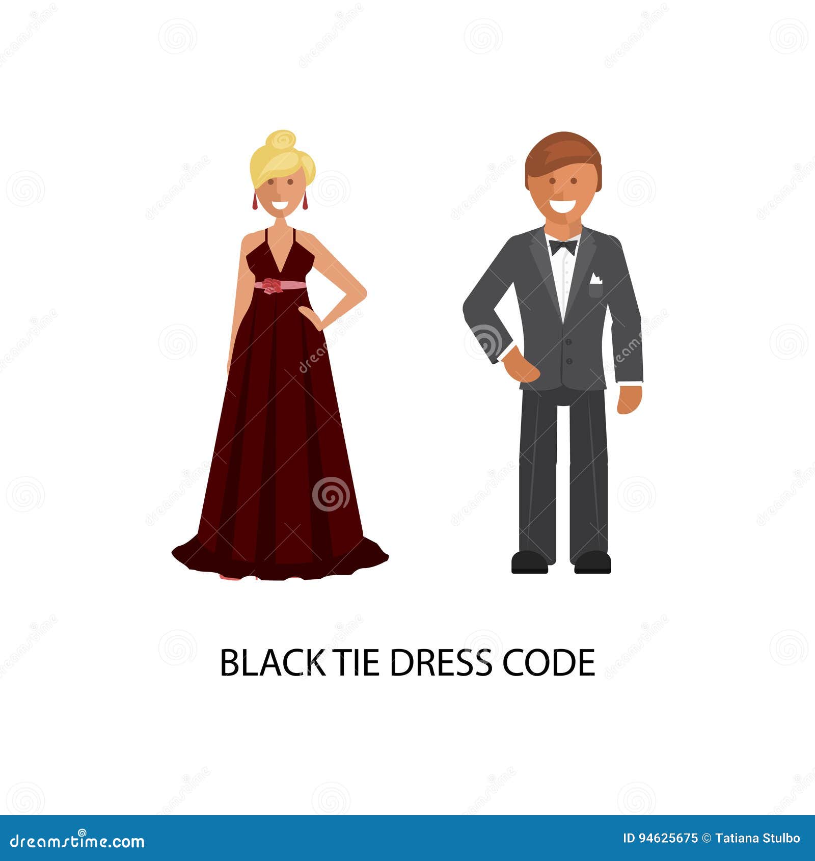 Black tie dress code stock vector. Illustration of butterfly - 94625675